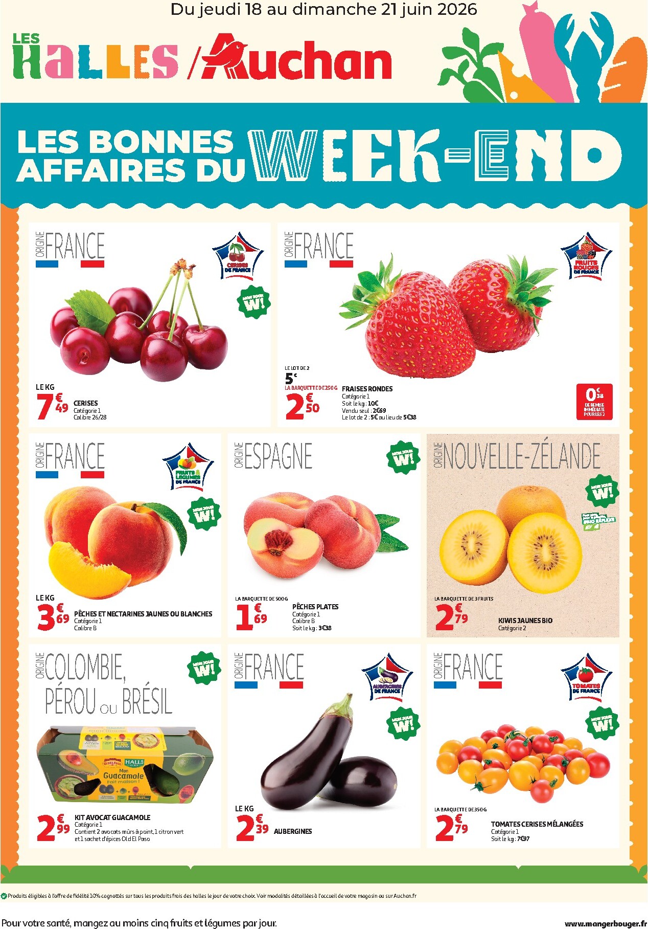 auchan - Current Auchan - Les bons plans du week-end leaflet valid from de jeudi 18/06/2026 to du dimanche 21/06/2026