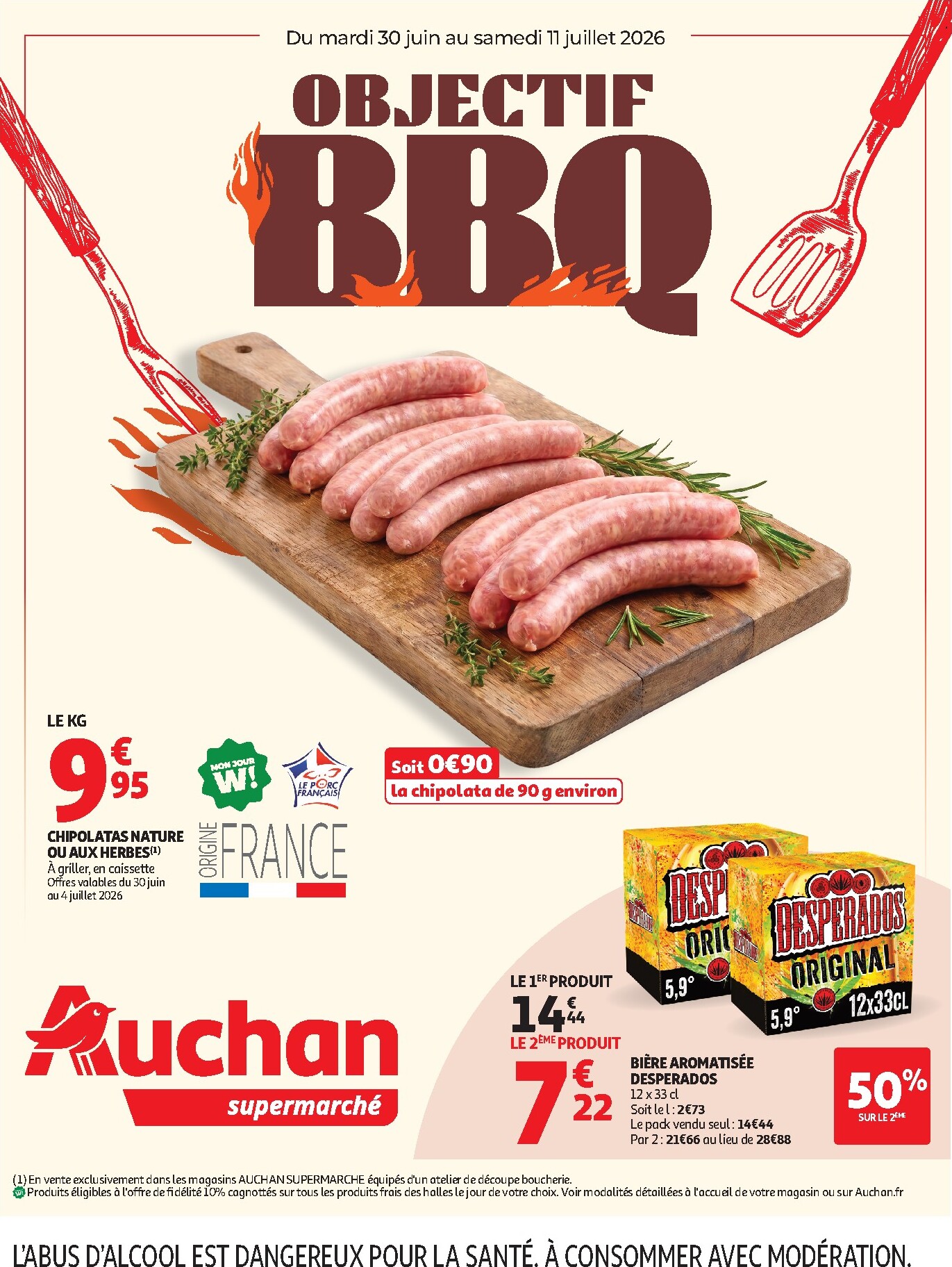 auchan - Flyer Auchan Supermarché pour la semaine prochaine du du mardi 30/06/2026 au du samedi 11/07/2026
