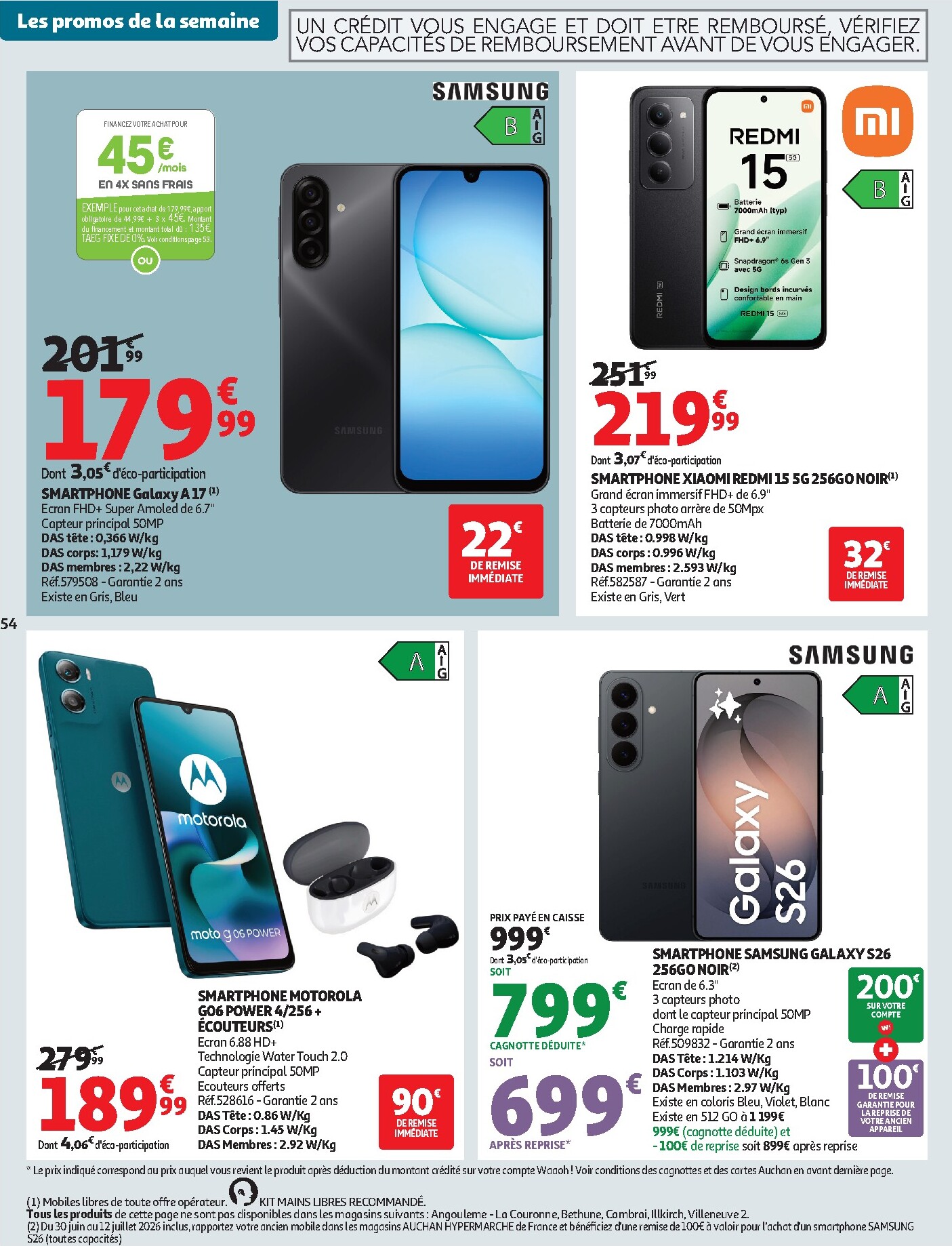 auchan - Flyer Auchan pour la semaine prochaine du du mardi 30/06/2026 au du dimanche 12/07/2026 - page: 54