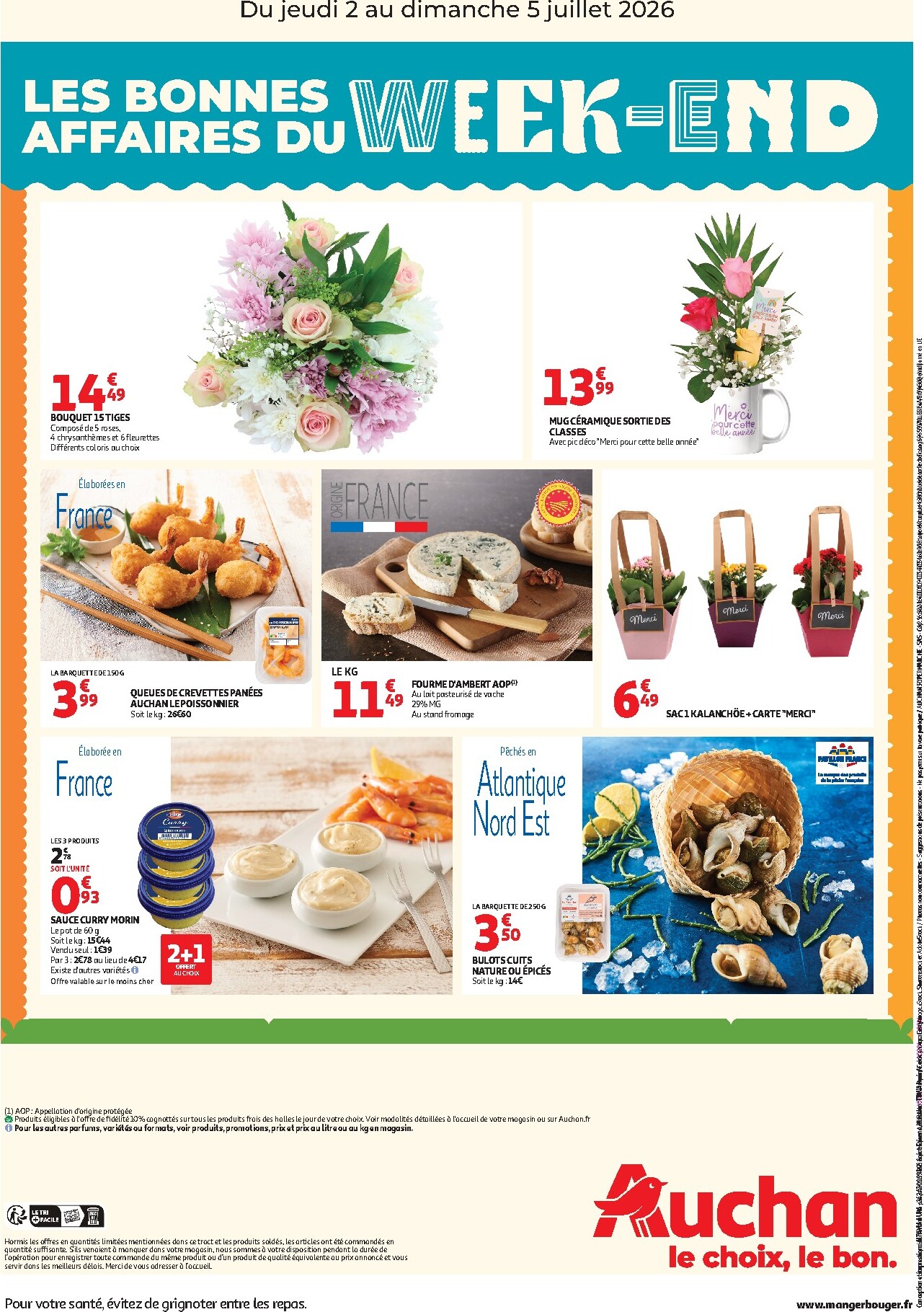 auchan - Current Auchan - Bons plans du week end - Hypermarché leaflet valid from de jeudi 02/07/2026 to du dimanche 05/07/2026 - page: 2