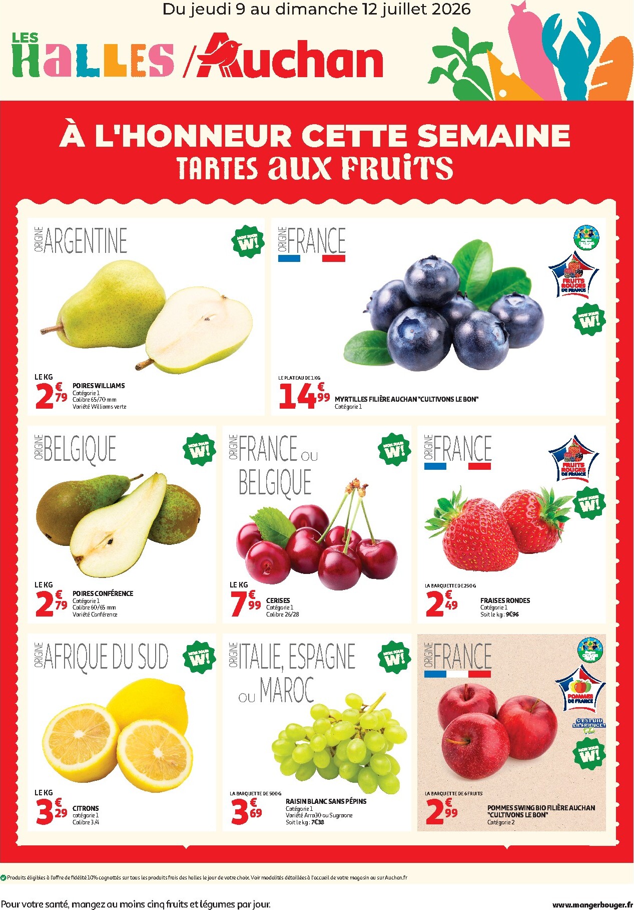 auchan - Current Auchan - À l'honneur cette semaine - Hypermarché leaflet valid from de jeudi 09/07/2026 to du dimanche 12/07/2026