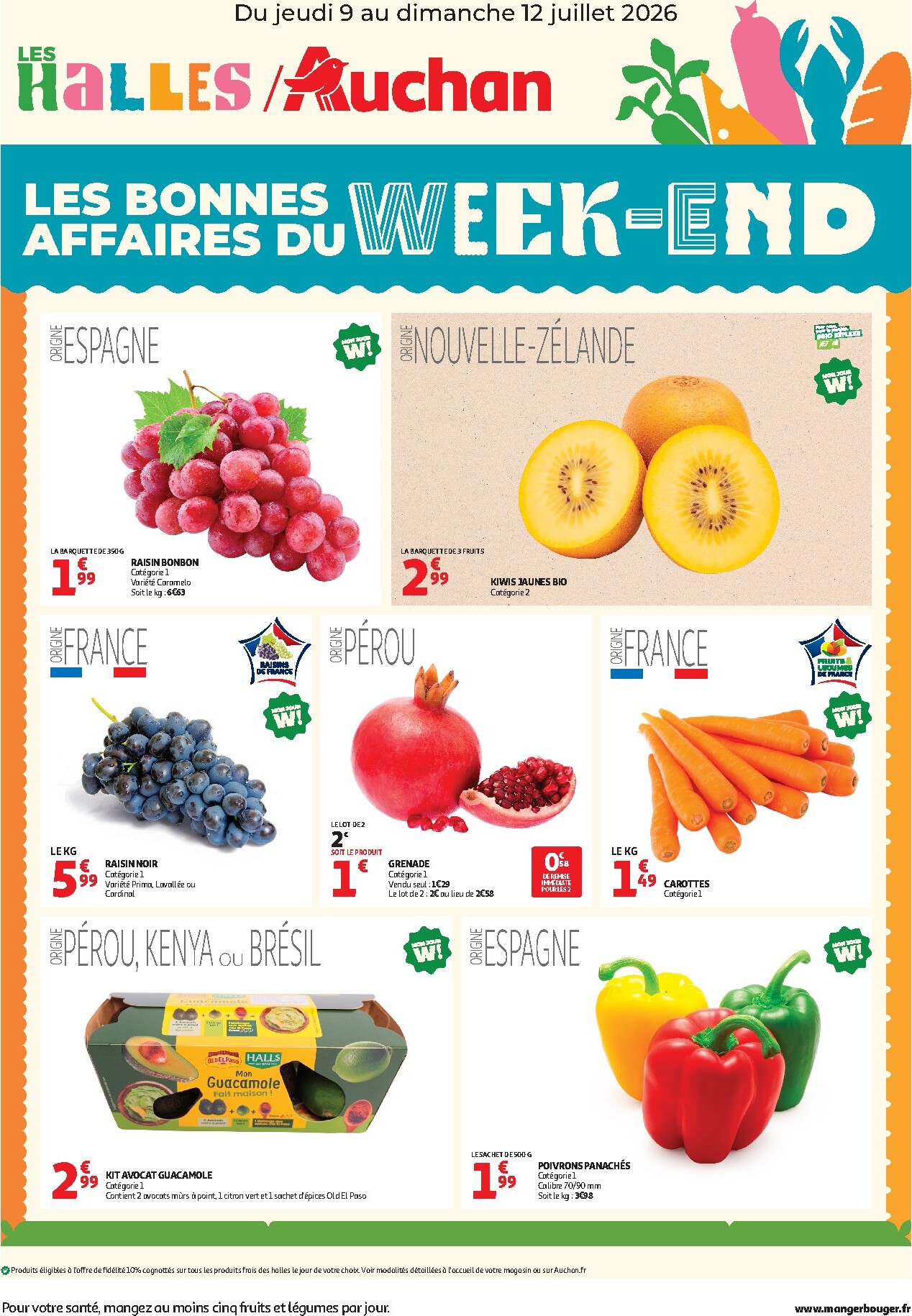 auchan - Current Auchan - Les bons plans du week-end dans votre hyper - Hypermarché leaflet valid from de jeudi 09/07/2026 to du dimanche 12/07/2026