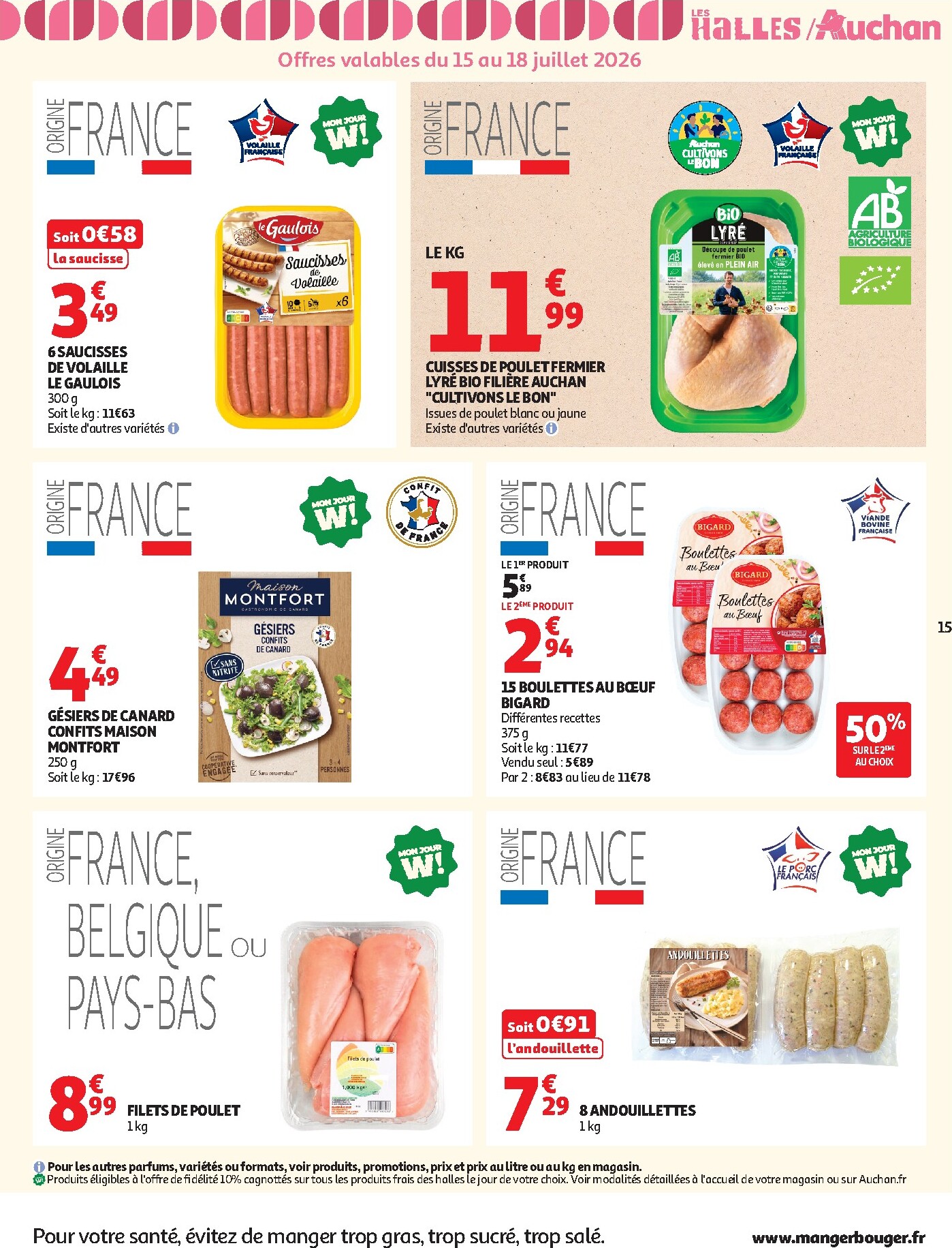 auchan - Prospectus Auchan - Petit déj, goûter hypers valide du du mercredi 15/07/2026 au du dimanche 26/07/2026 - page: 15