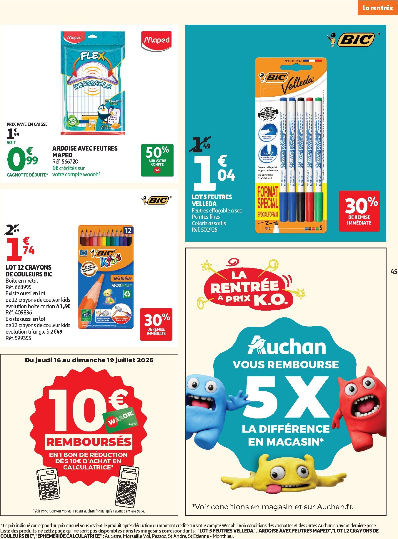 auchan - Prospectus Auchan - Petit déj, goûter hypers valide du du mercredi 15/07/2026 au du dimanche 26/07/2026 - page: 47