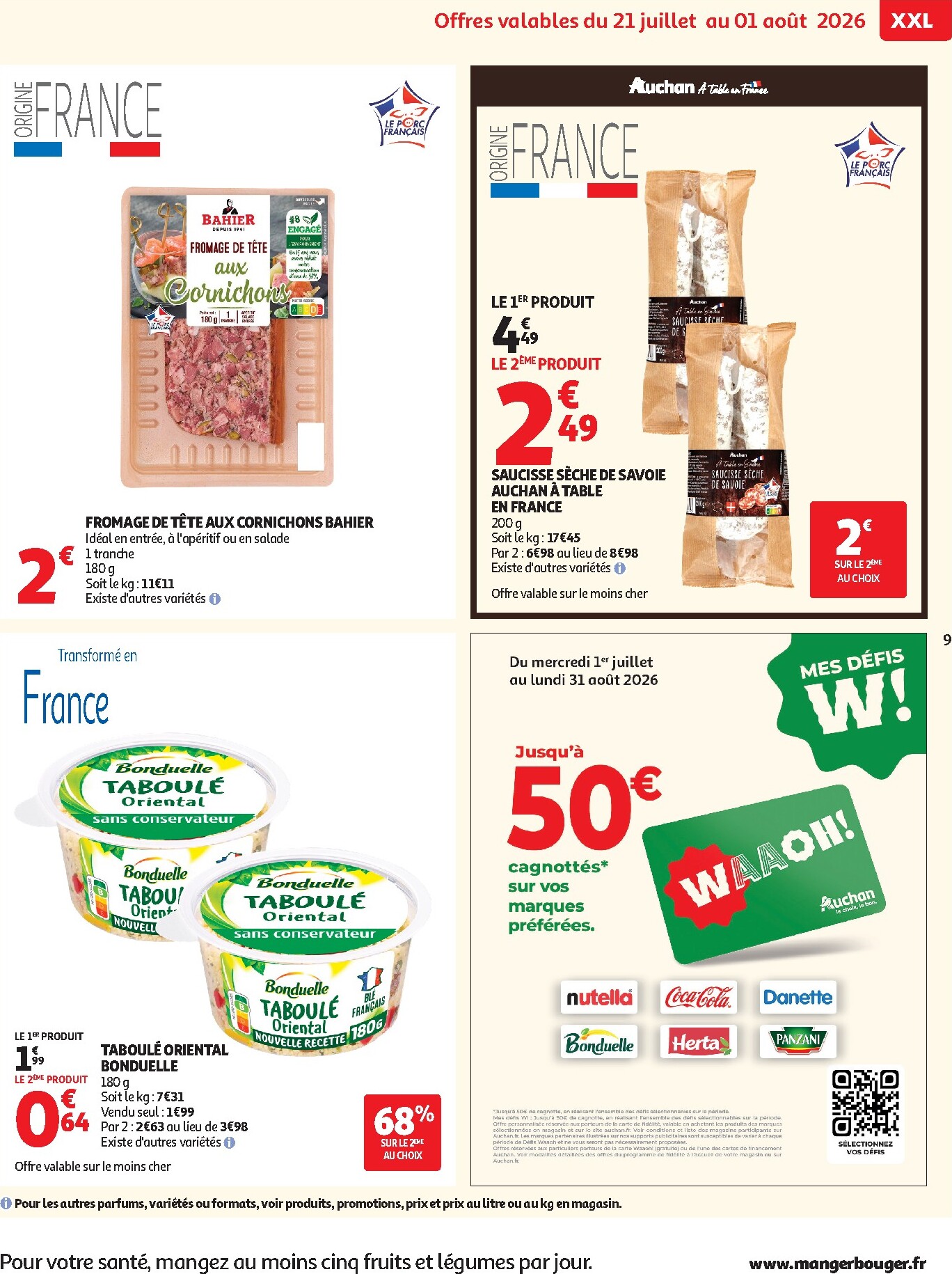 auchan - Flyer Auchan - Supermarché pour la semaine prochaine du du mardi 21/07/2026 au du samedi 25/07/2026 - page: 9