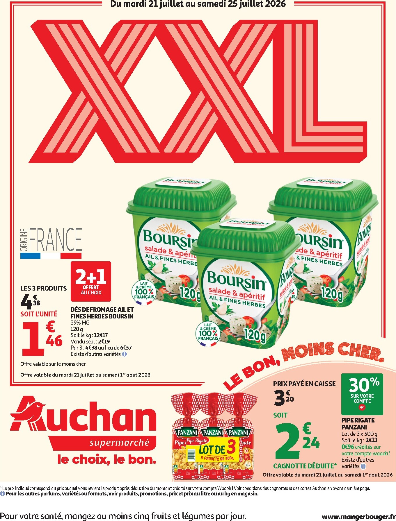 auchan - Flyer Auchan - Supermarché pour la semaine prochaine du du mardi 21/07/2026 au du samedi 25/07/2026