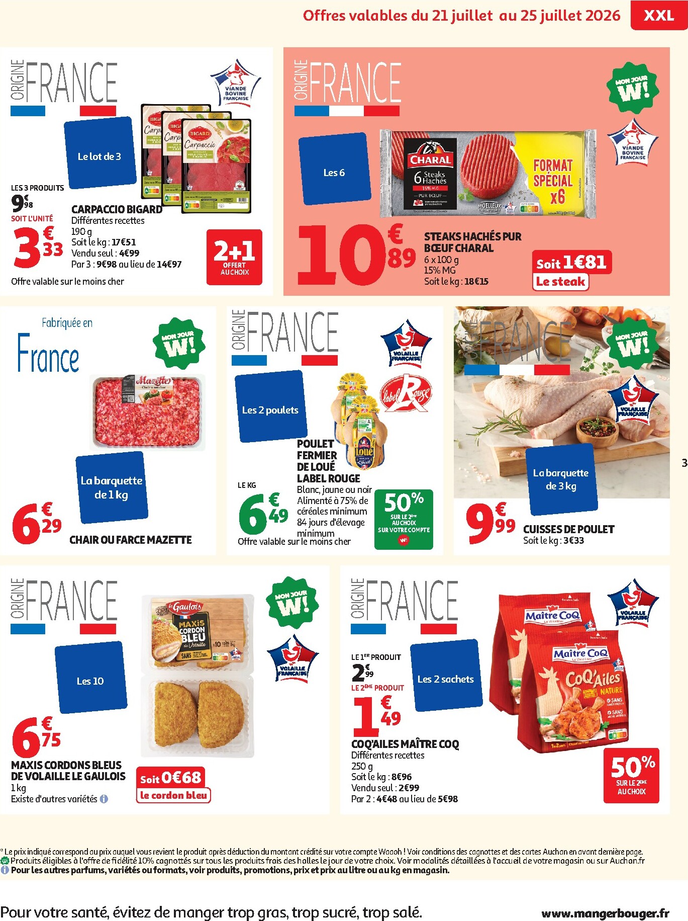 auchan - Flyer Auchan pour la semaine prochaine du du mardi 21/07/2026 au du dimanche 02/08/2026 - page: 3