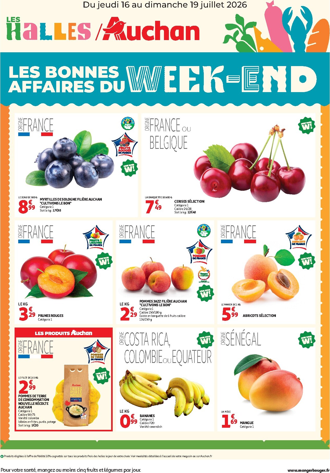 auchan - Current Auchan - Les bons plans du week-end dans votre hyper ! - Hypermarché leaflet valid from de jeudi 16/07/2026 to du dimanche 19/07/2026