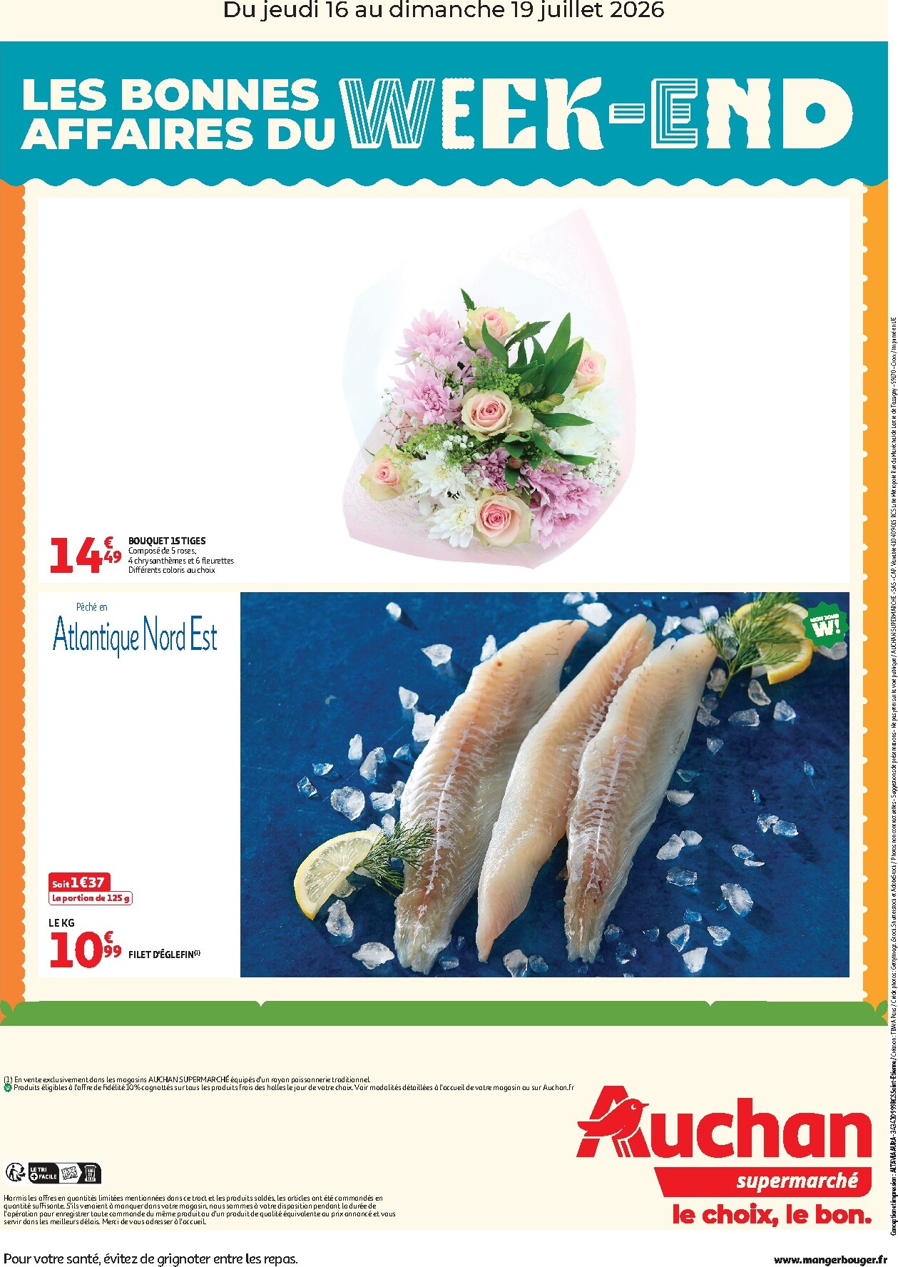auchan - Current Auchan - Les bons plans du week-end dans votre super ! - Supermarché leaflet valid from de jeudi 16/07/2026 to du dimanche 19/07/2026 - page: 2