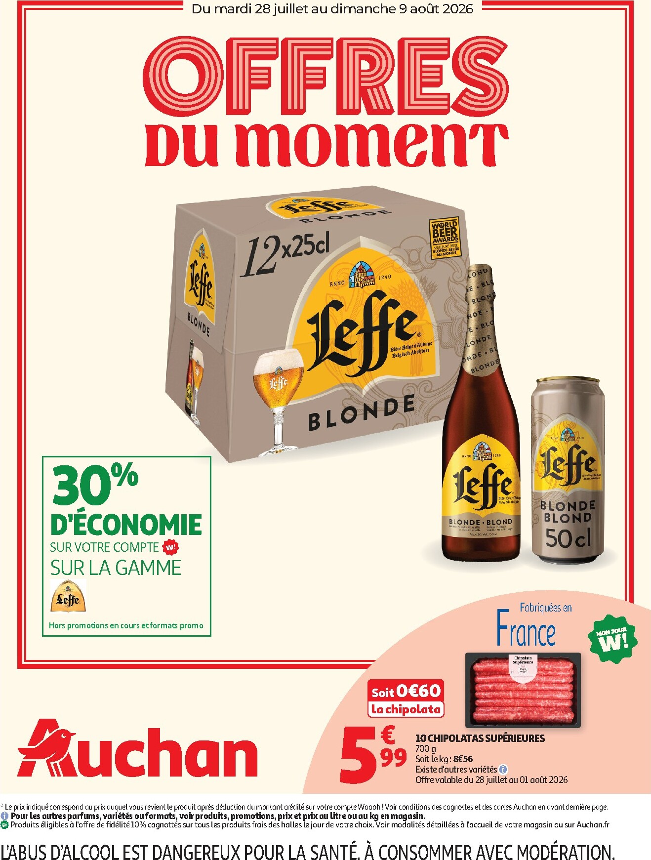 auchan - Flyer Auchan - Saveurs d'été hypers pour la semaine prochaine du du mardi 28/07/2026 au du dimanche 09/08/2026