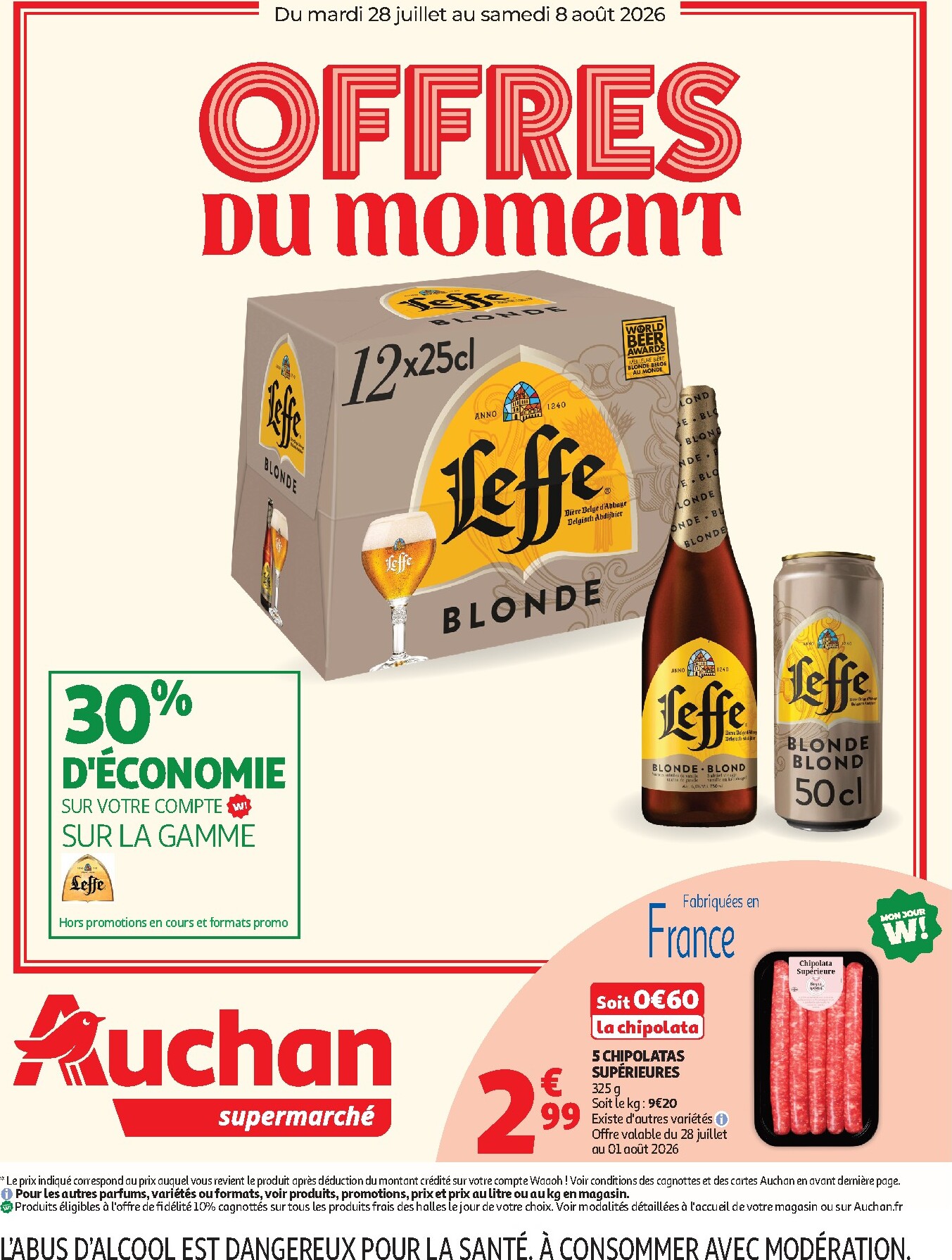 auchan - Flyer Auchan - Saveurs d'été supers pour la semaine prochaine du du mardi 28/07/2026 au du samedi 08/08/2026