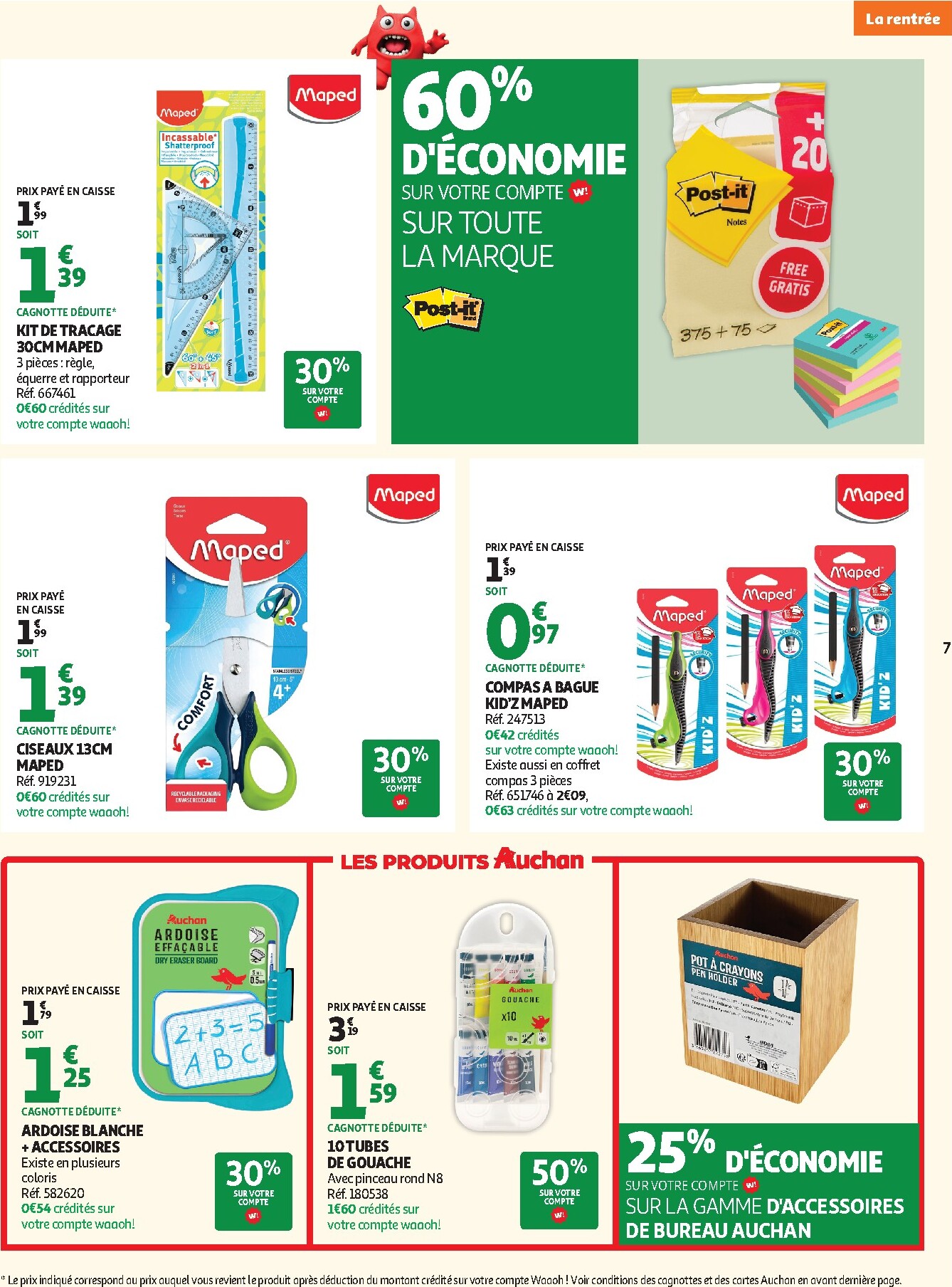 auchan - Flyer Auchan - Rentrée scolaire hypers - Hypermarché pour la semaine prochaine du du mardi 04/08/2026 au du dimanche 30/08/2026 - page: 7