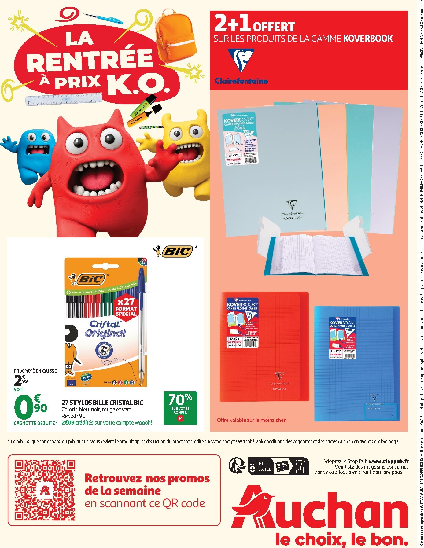 auchan - Flyer Auchan - Rentrée scolaire hypers - Hypermarché pour la semaine prochaine du du mardi 04/08/2026 au du dimanche 30/08/2026 - page: 28