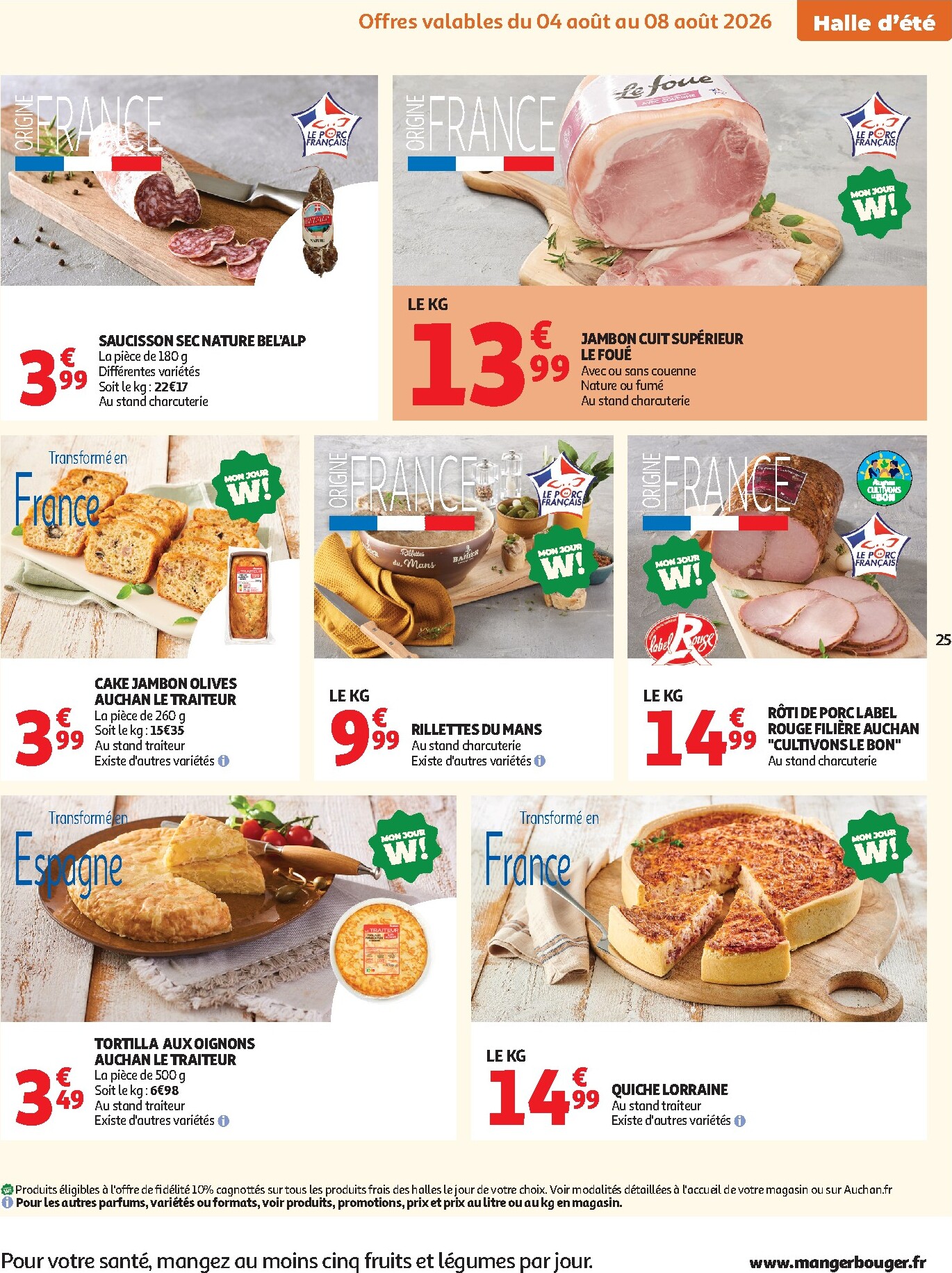 auchan - Flyer Auchan pour la semaine prochaine du du mardi 04/08/2026 au du dimanche 16/08/2026 - page: 25