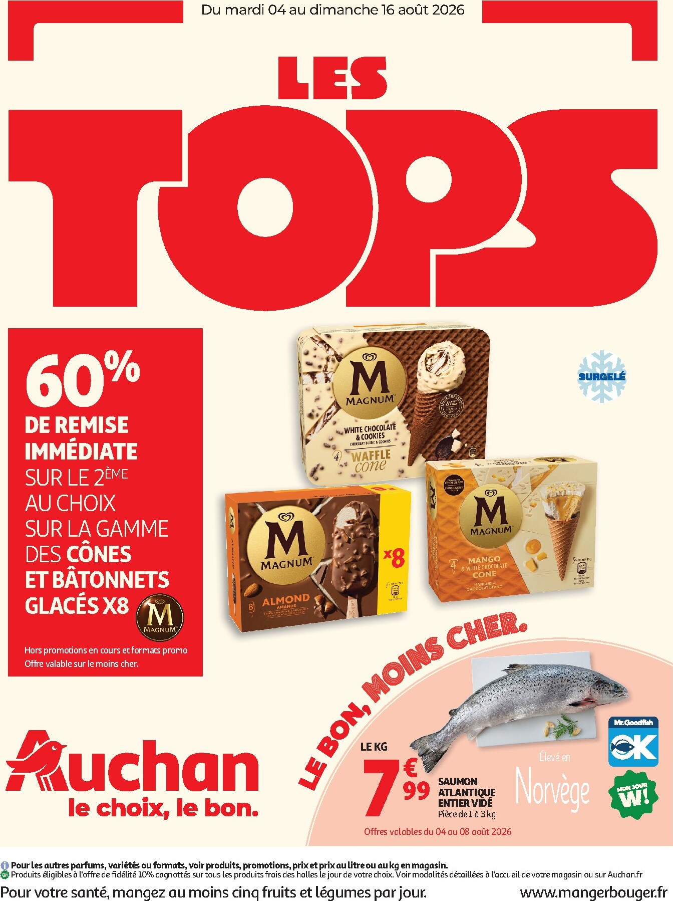 auchan - Flyer Auchan pour la semaine prochaine du du mardi 04/08/2026 au du dimanche 16/08/2026