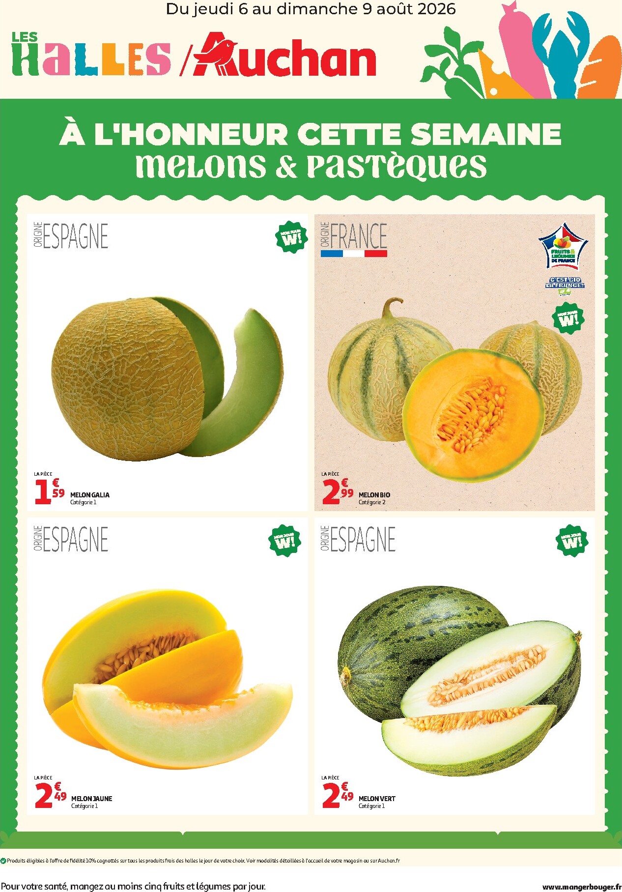 auchan - Current Auchan - À l'honneur cette semaine leaflet valid from de jeudi 06/08/2026 to du dimanche 09/08/2026