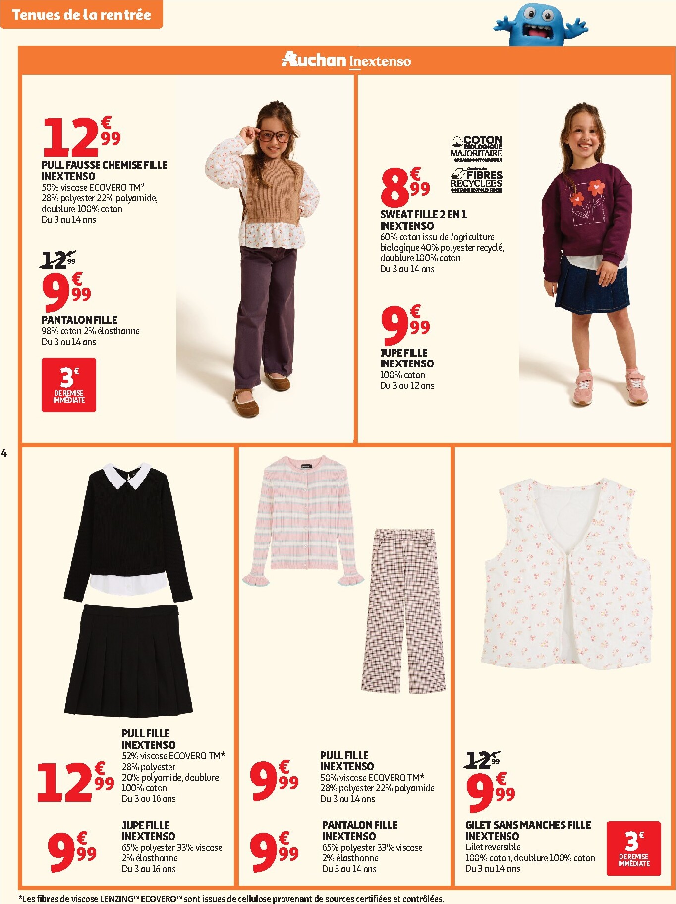 auchan - Flyer Auchan - Vêtements enfants rentrée - Hypermarché pour la semaine prochaine du du mardi 11/08/2026 au du dimanche 06/09/2026 - page: 4