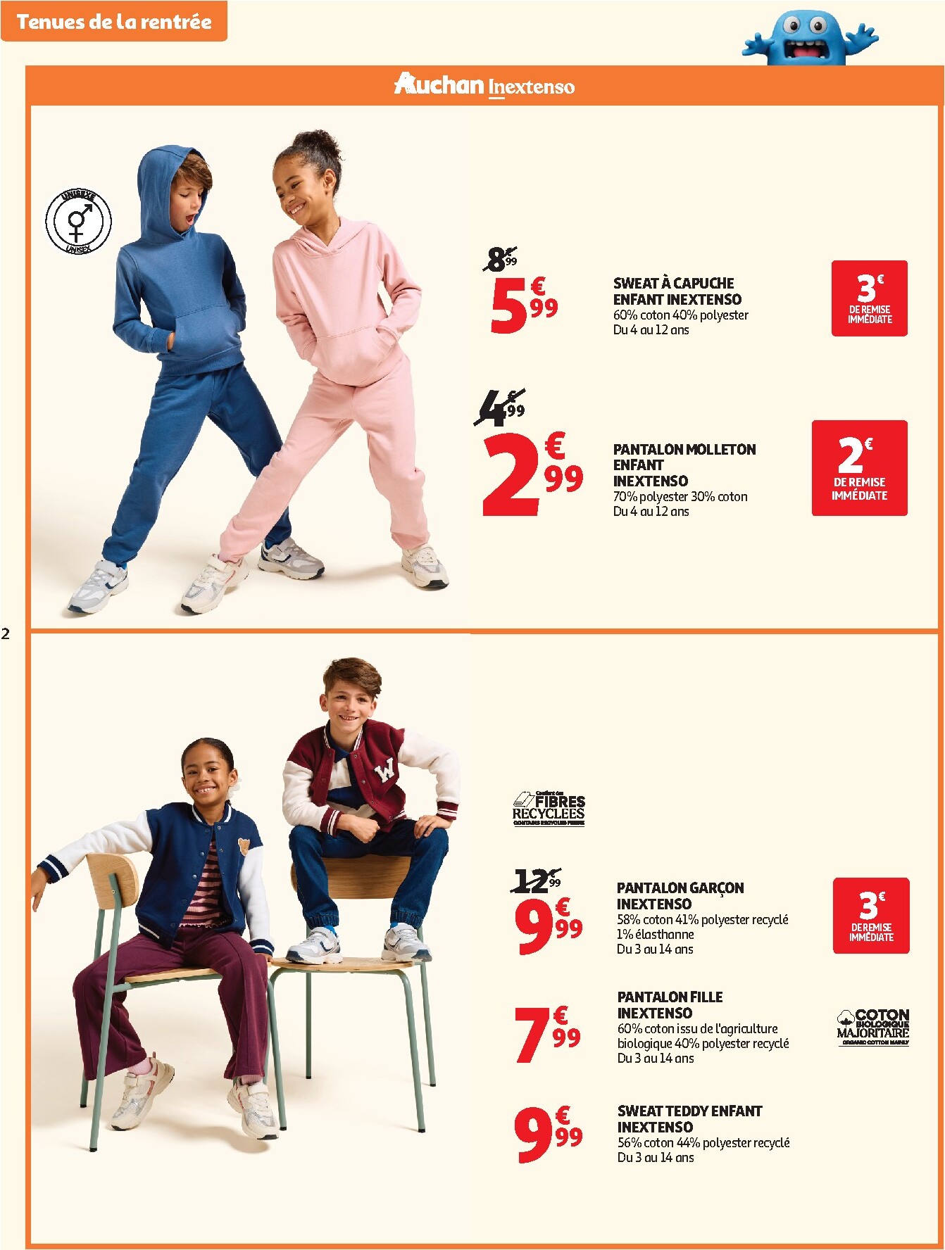 auchan - Flyer Auchan - Vêtements enfants rentrée - Hypermarché pour la semaine prochaine du du mardi 11/08/2026 au du dimanche 06/09/2026 - page: 2