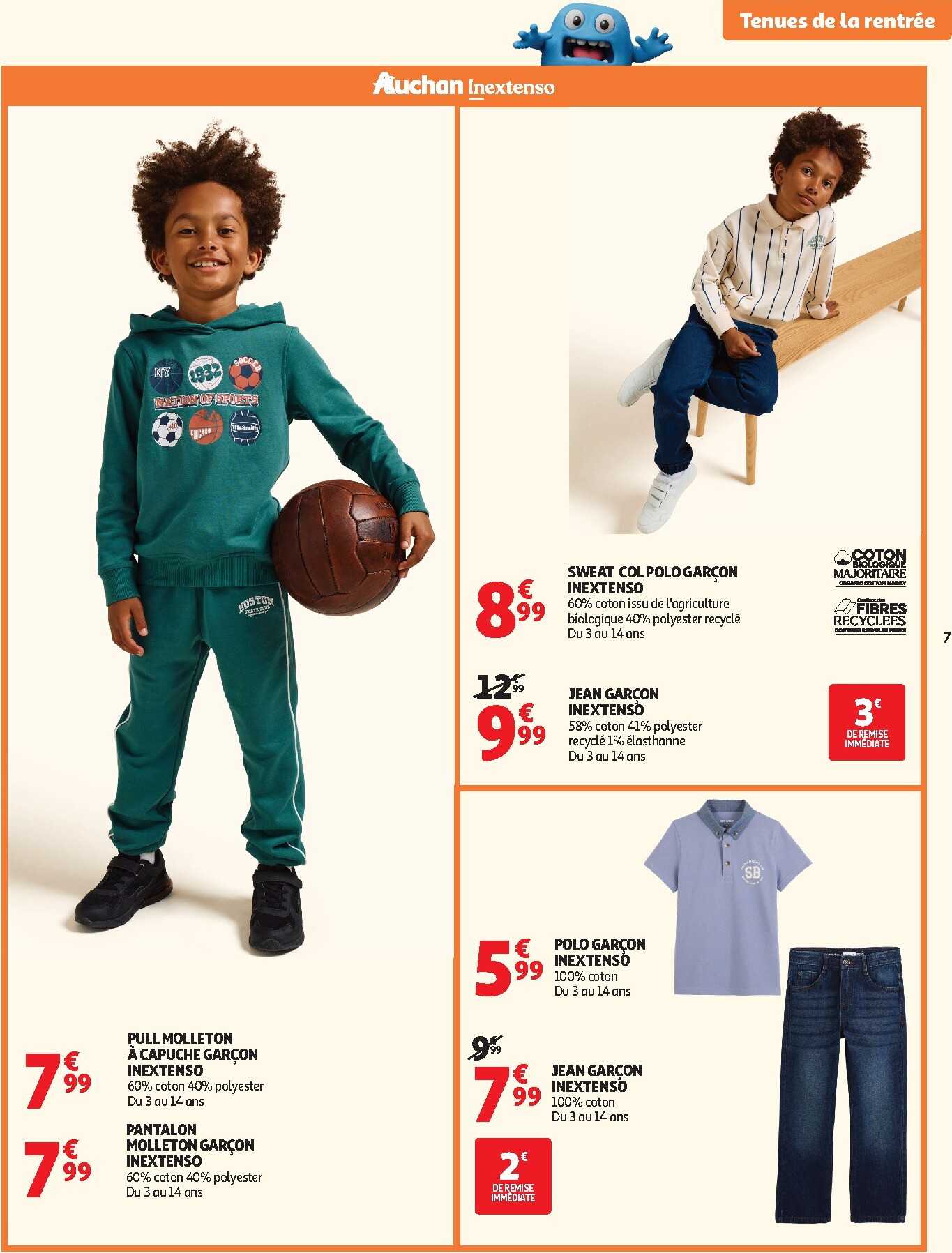 auchan - Flyer Auchan - Vêtements enfants rentrée - Hypermarché pour la semaine prochaine du du mardi 11/08/2026 au du dimanche 06/09/2026 - page: 7