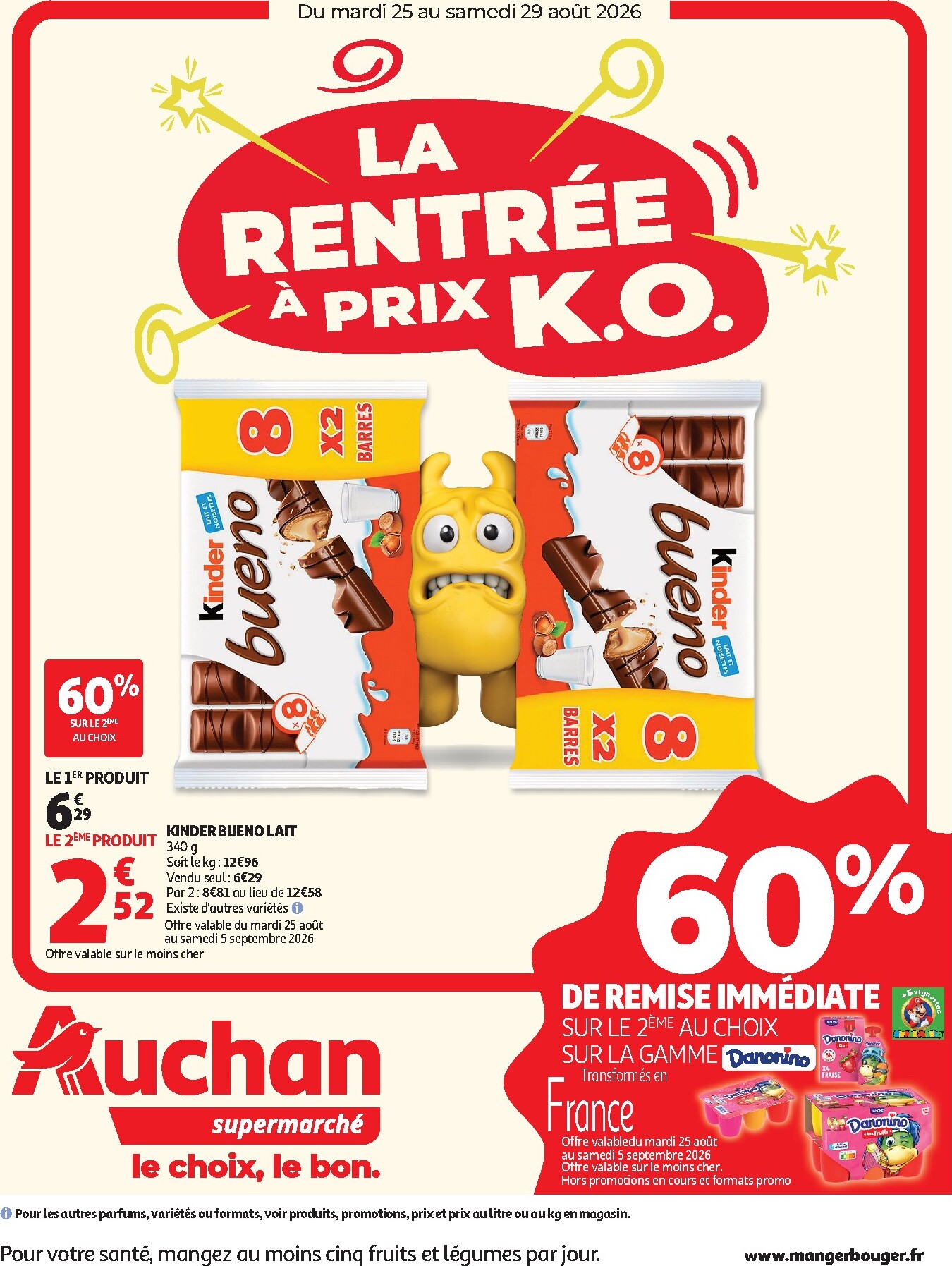 auchan - Flyer Auchan - Supermarché pour la semaine prochaine du du mardi 25/08/2026 au du samedi 29/08/2026