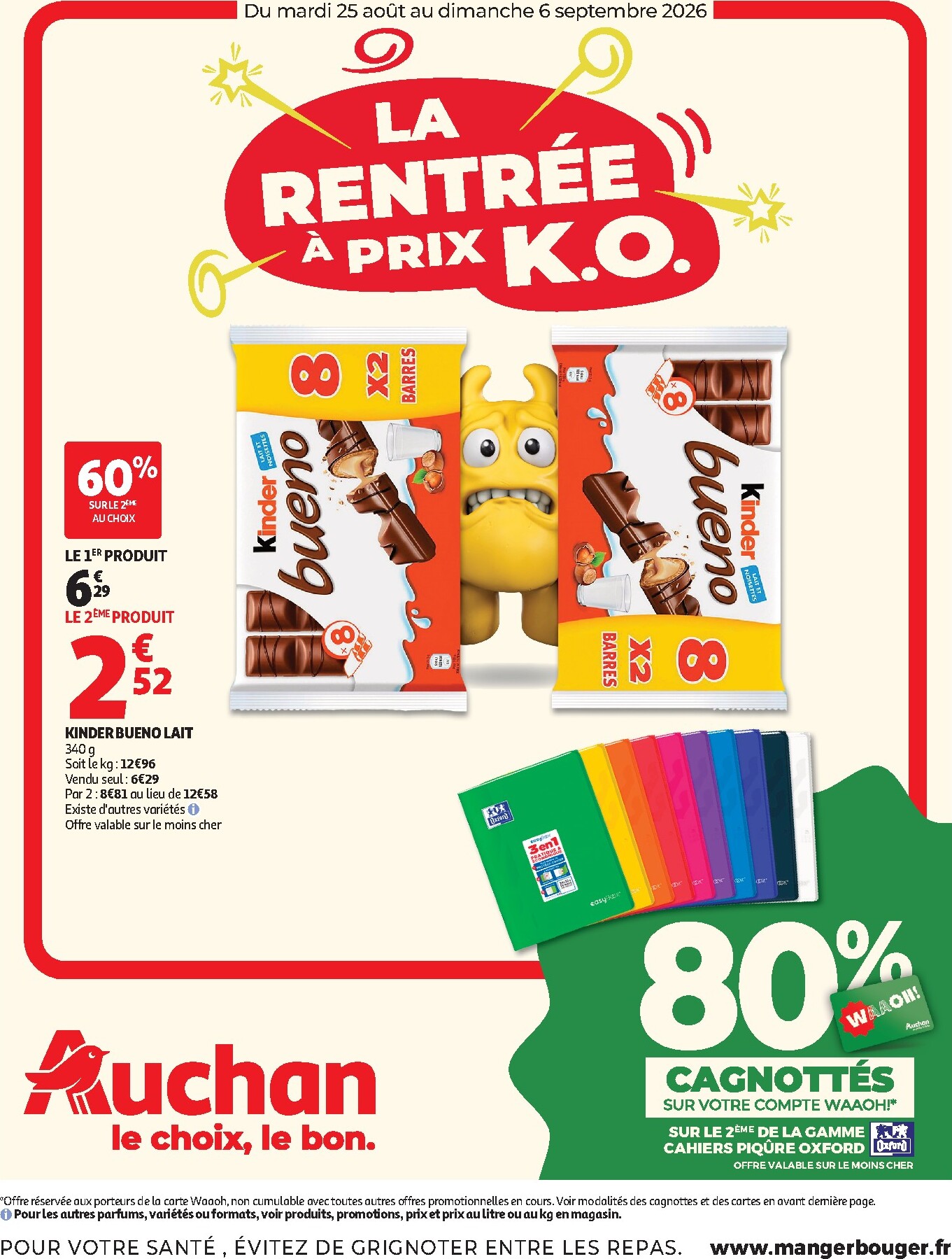 auchan - Flyer Auchan pour la semaine prochaine du du mardi 25/08/2026 au du dimanche 06/09/2026