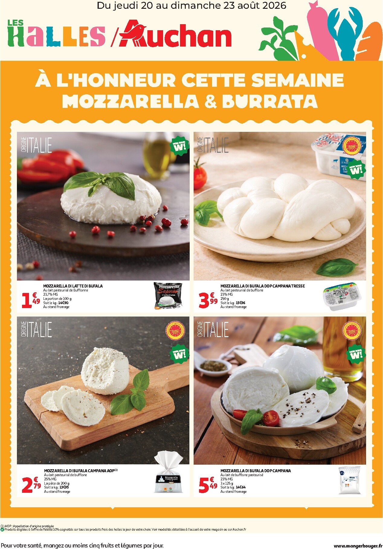 auchan - Current Auchan - Bons plans du week end leaflet valid from de jeudi 20/08/2026 to du dimanche 23/08/2026