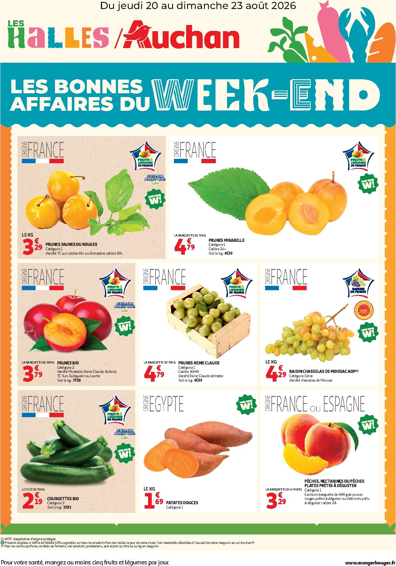 auchan - Current Auchan - Les Bonnes affaires du week-end leaflet valid from de jeudi 20/08/2026 to du dimanche 23/08/2026