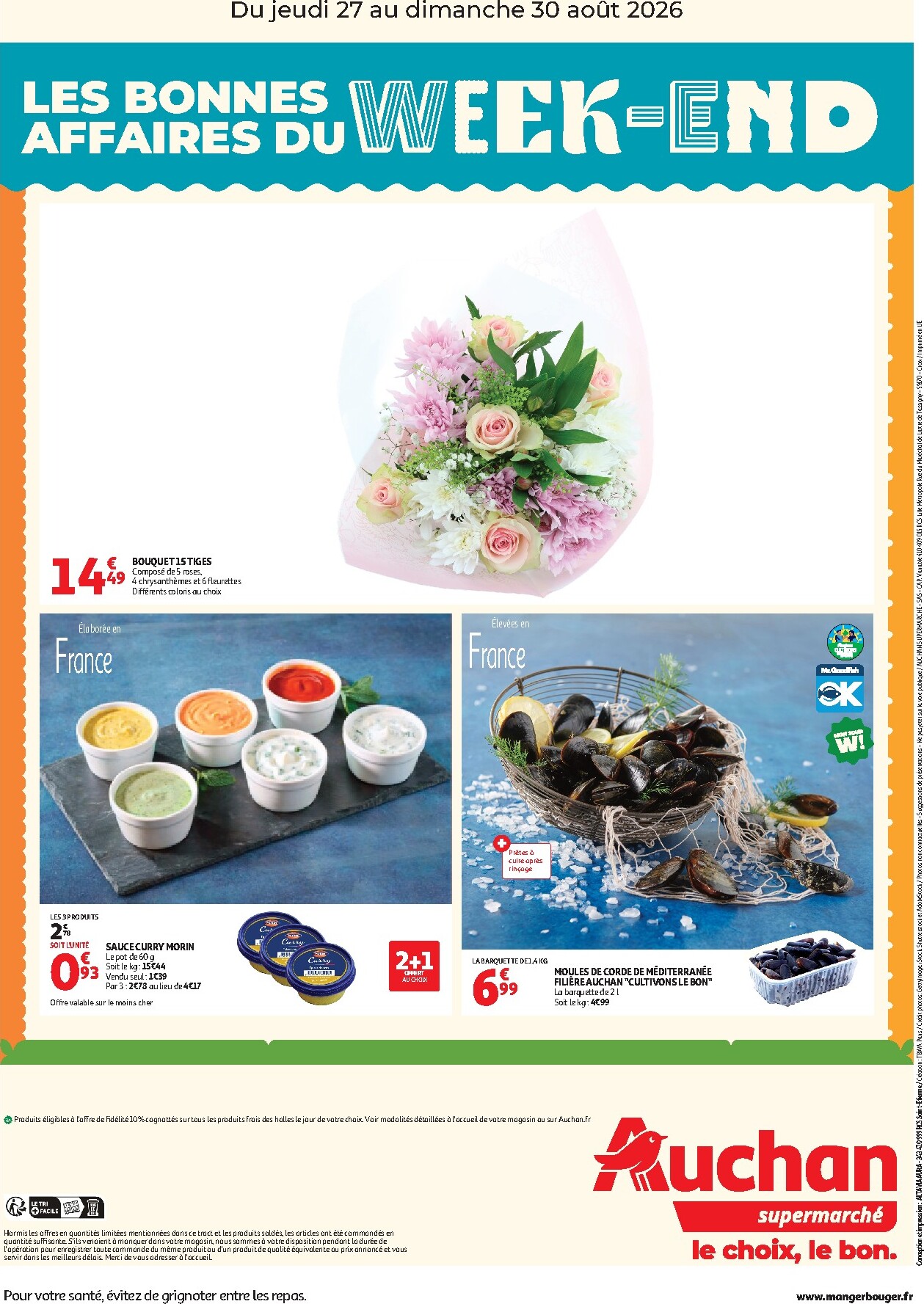 auchan - Current Auchan Supermarché - Les bons plan du week end leaflet valid from de jeudi 27/08/2026 to du dimanche 30/08/2026 - page: 2