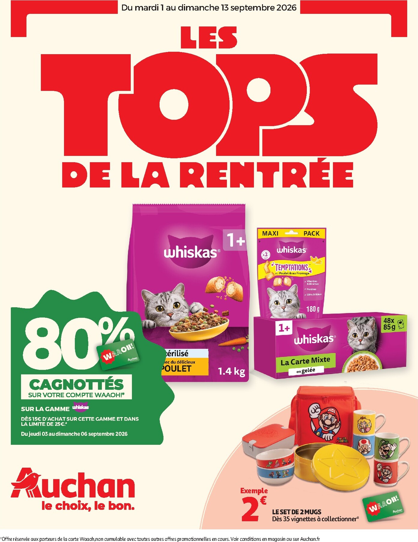 auchan - Flyer Auchan - Tops rentrée hypers pour la semaine prochaine du du mardi 01/09/2026 au du dimanche 13/09/2026