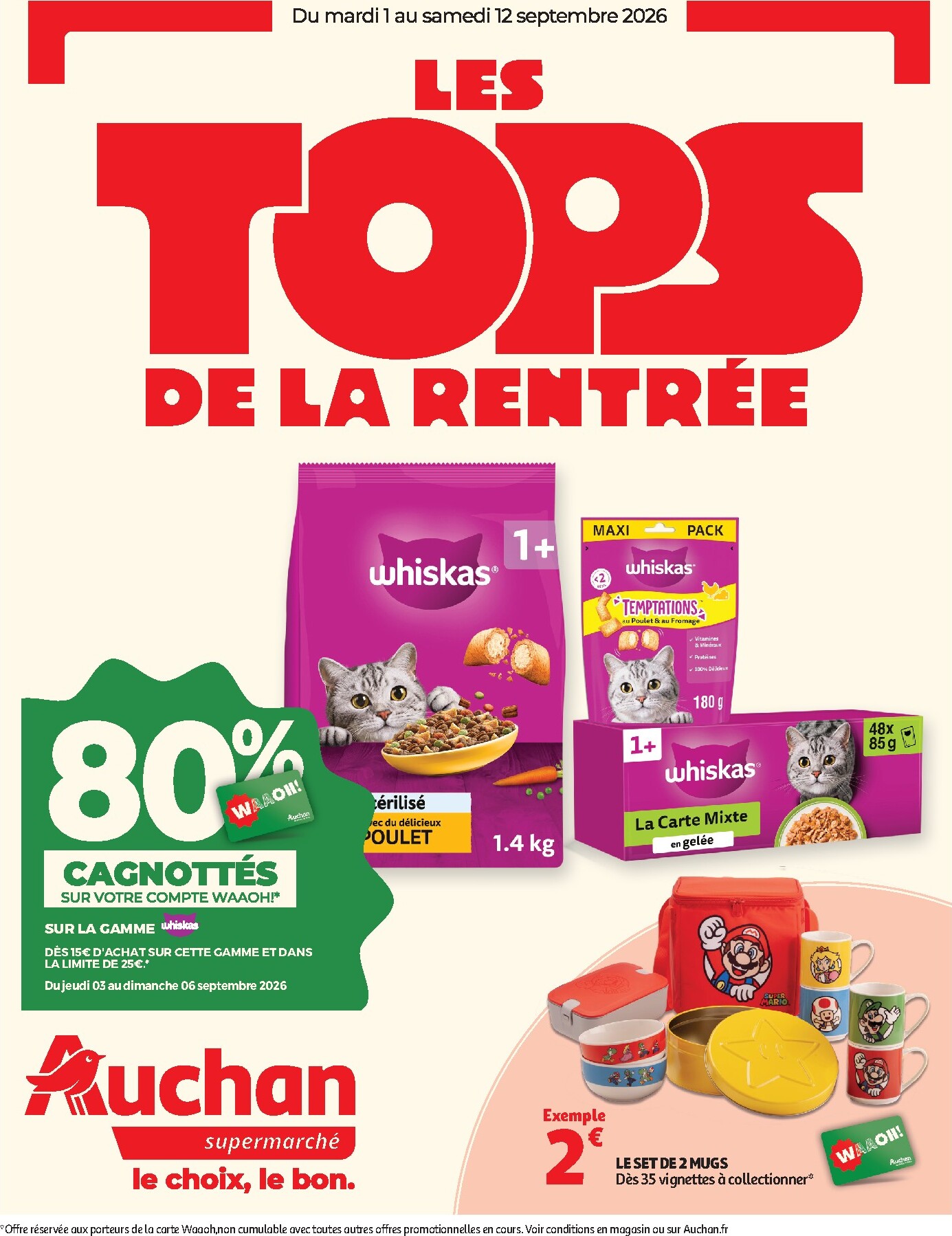auchan - Flyer Auchan supermarché pour la semaine prochaine du du mardi 01/09/2026 au du samedi 12/09/2026