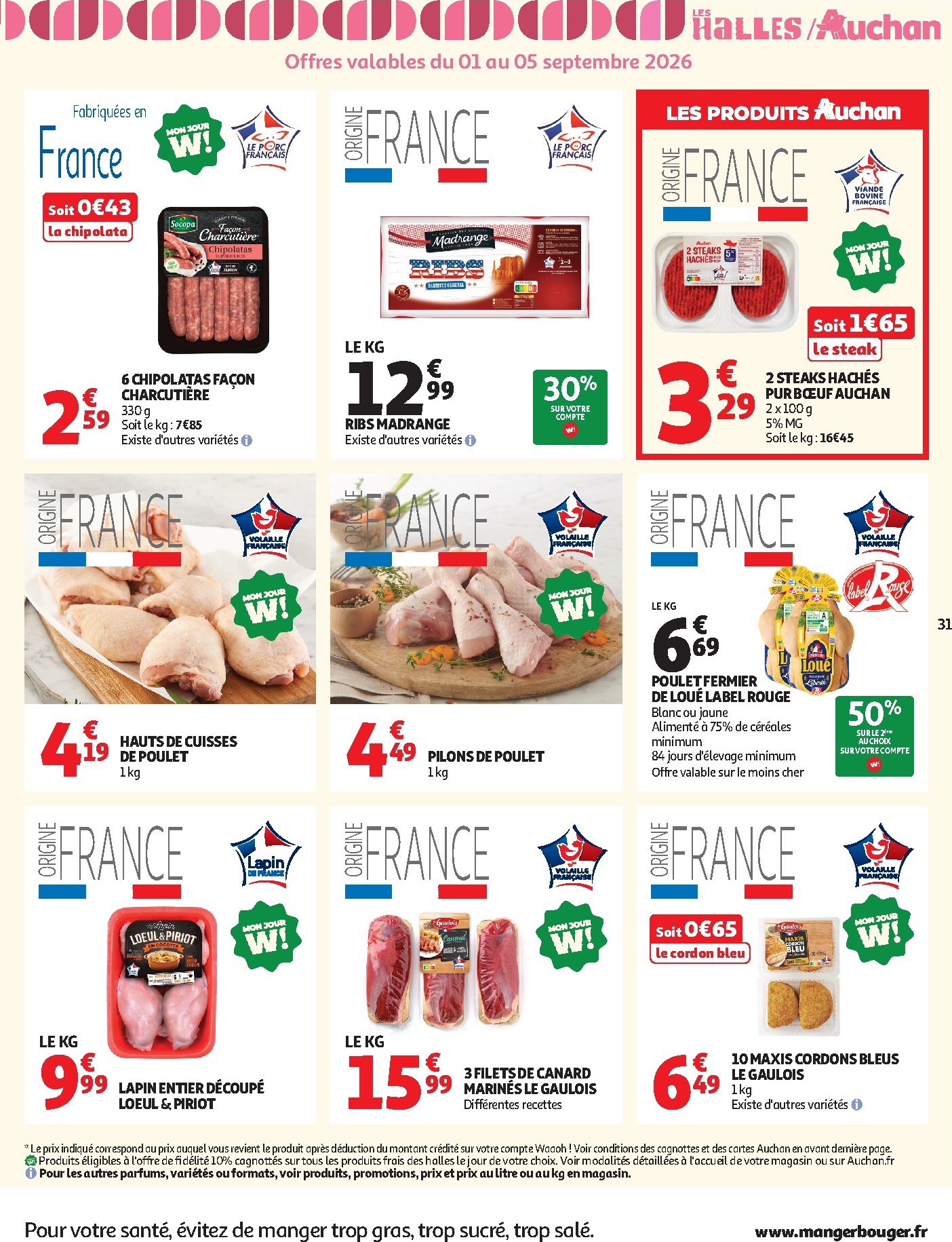 auchan - Flyer Auchan supermarché pour la semaine prochaine du du mardi 01/09/2026 au du samedi 12/09/2026 - page: 31