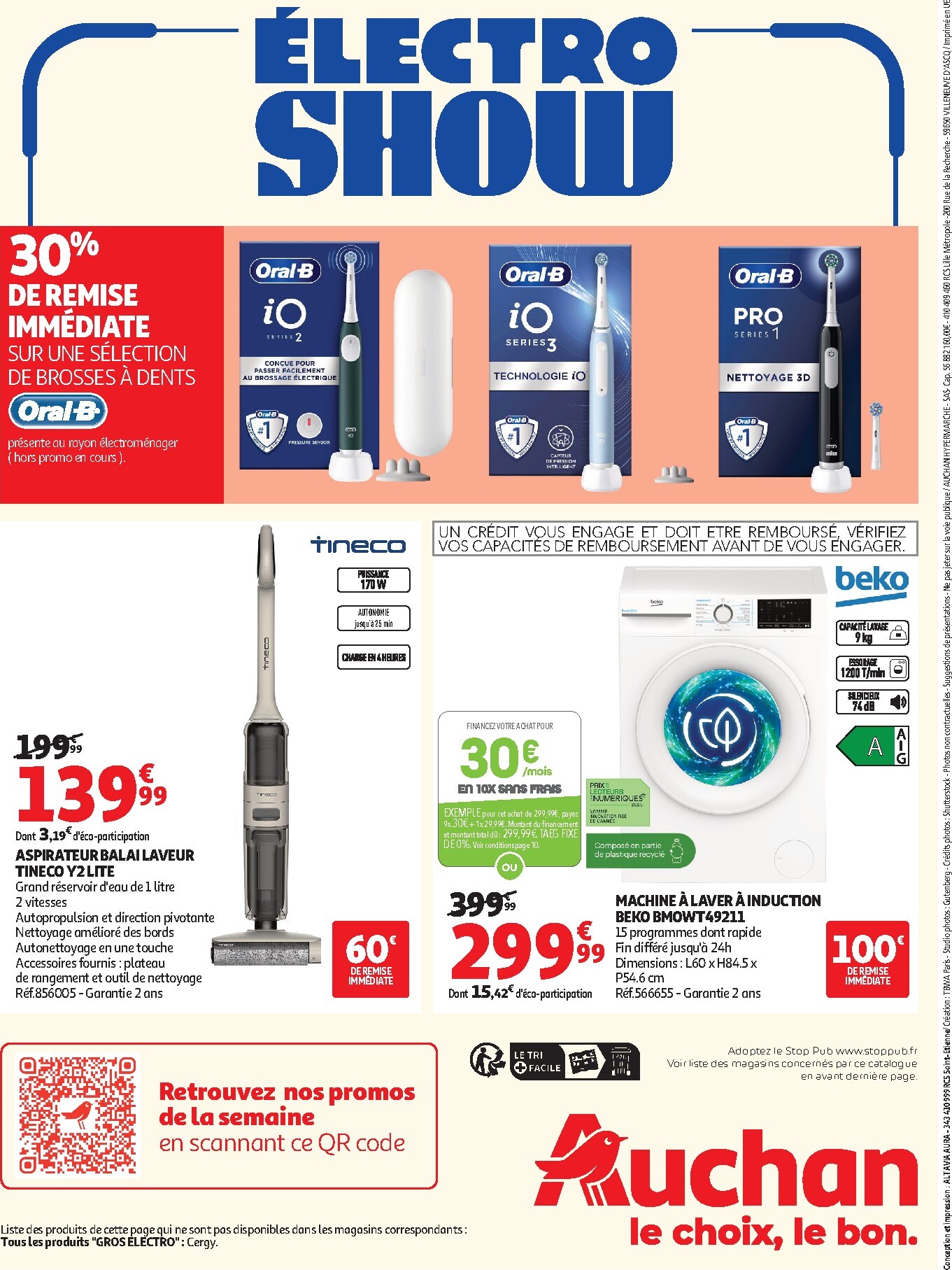 auchan - Flyer Auchan - Electroshow pour la semaine prochaine du du mardi 01/09/2026 au du dimanche 13/09/2026 - page: 16