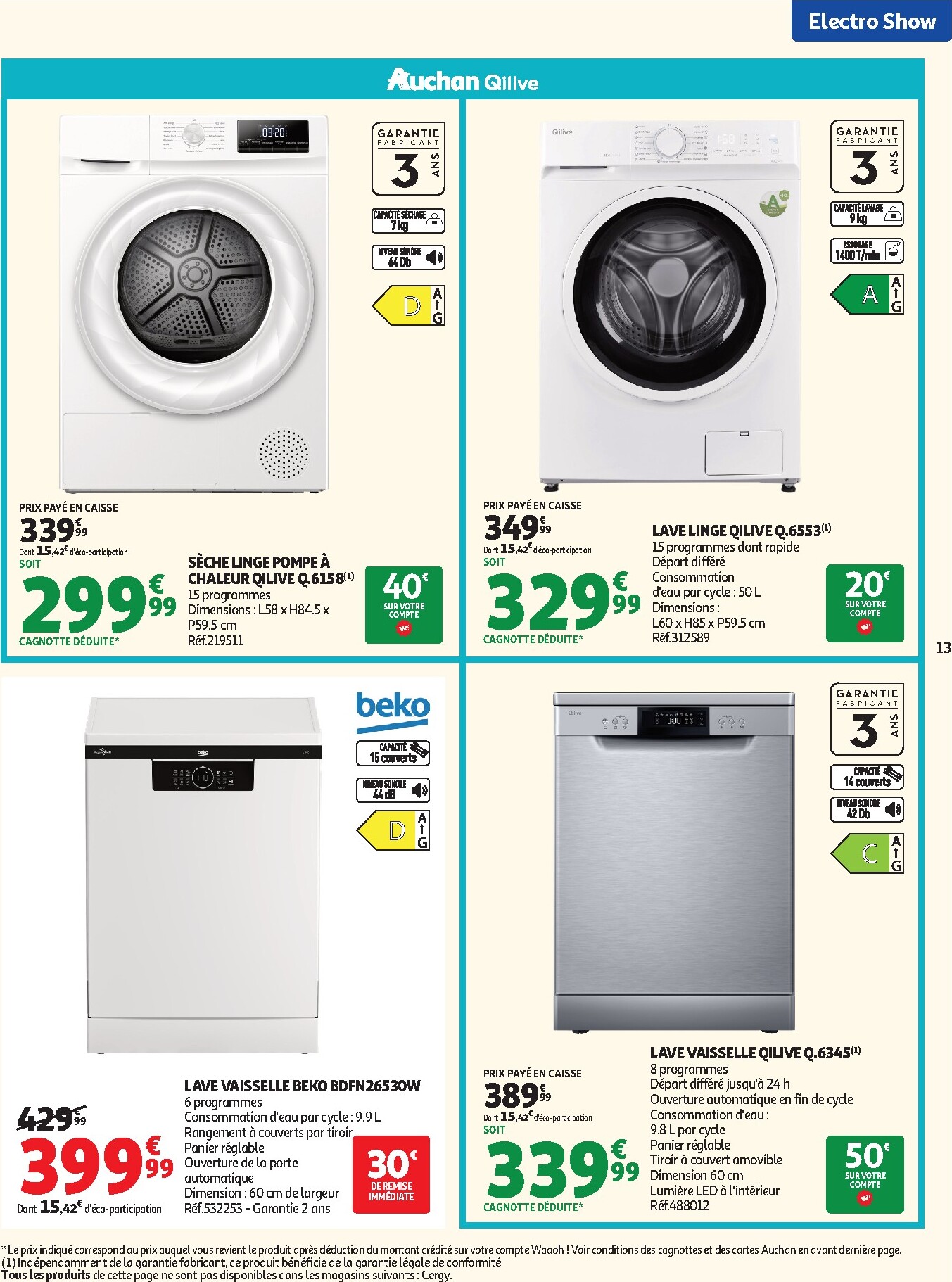 auchan - Flyer Auchan - Electroshow pour la semaine prochaine du du mardi 01/09/2026 au du dimanche 13/09/2026 - page: 13