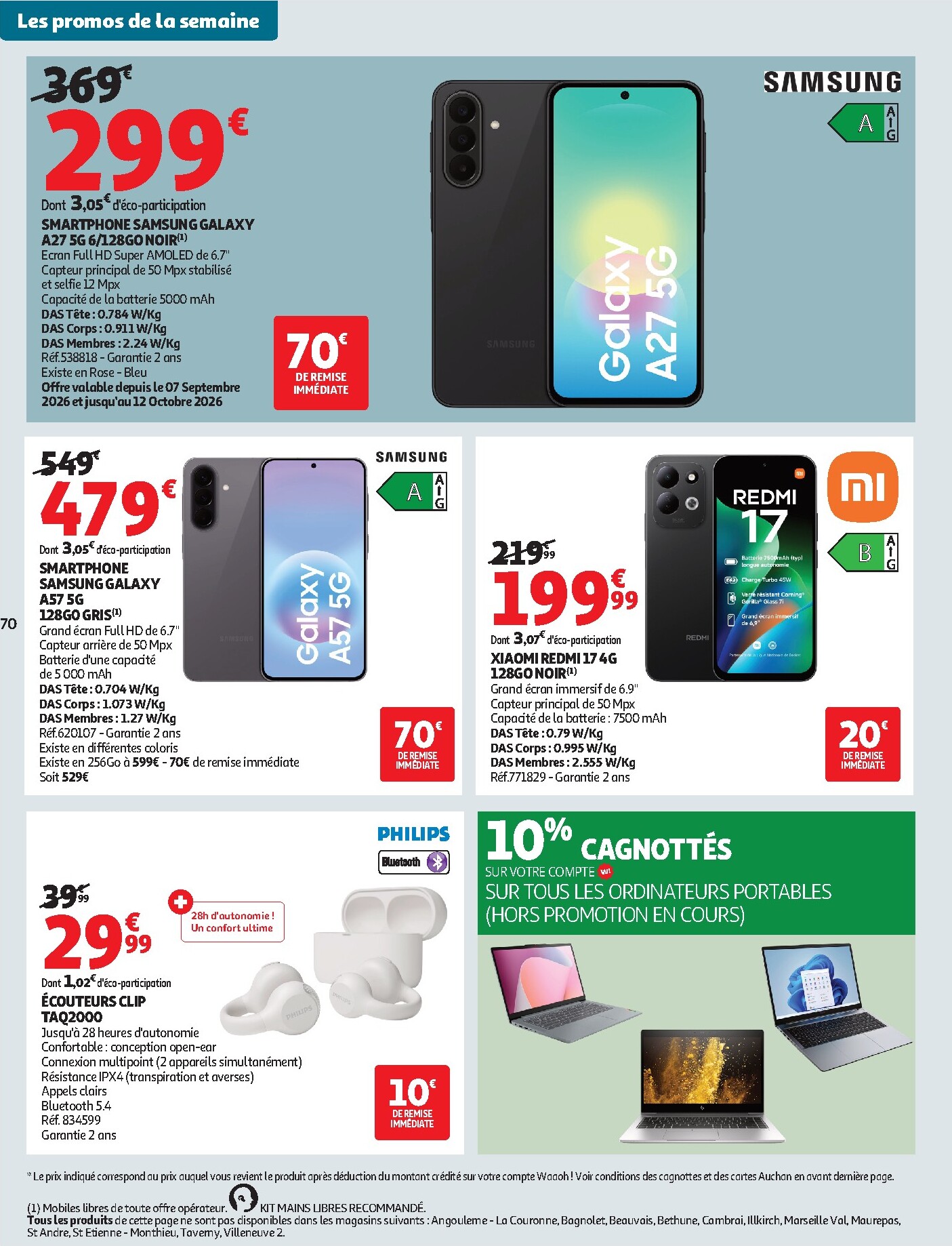 auchan - Flyer Auchan pour la semaine prochaine du du mardi 08/09/2026 au du dimanche 20/09/2026 - page: 70
