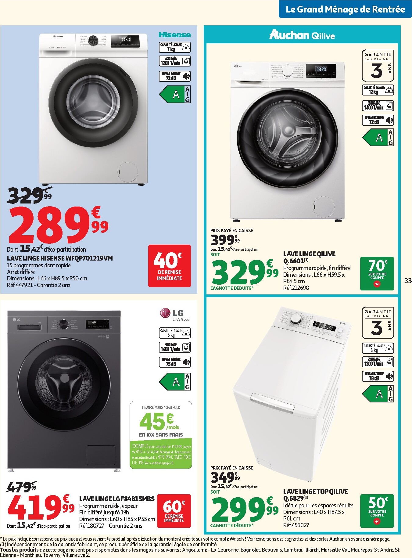 auchan - Flyer Auchan pour la semaine prochaine du du mardi 08/09/2026 au du dimanche 20/09/2026 - page: 33