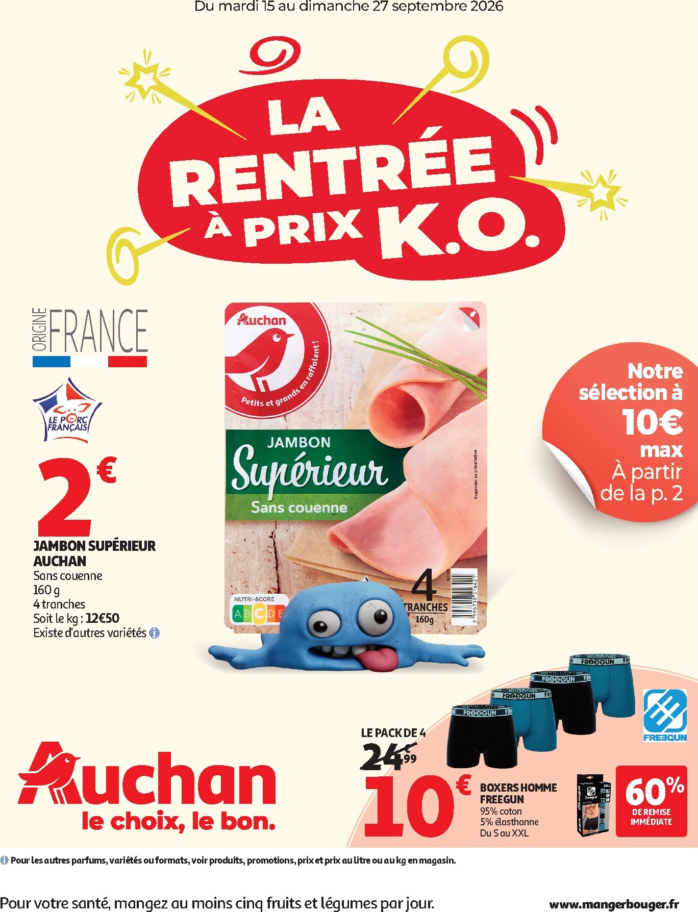 auchan - Flyer Auchan pour la semaine prochaine du du mardi 15/09/2026 au du dimanche 27/09/2026