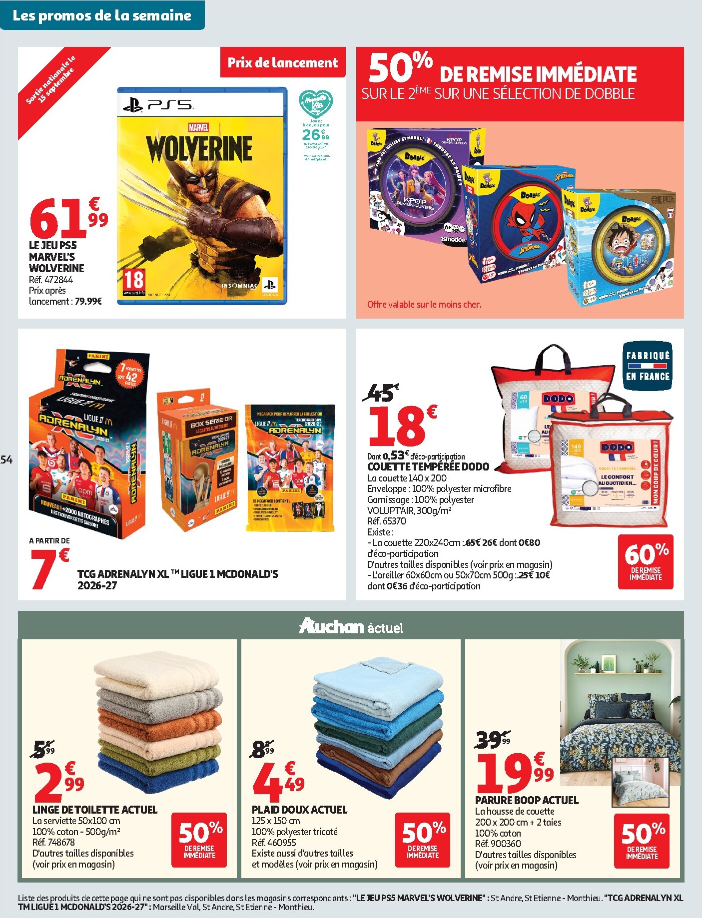 auchan - Current Auchan leaflet valid from du mardi 15/09/2026 to du dimanche 27/09/2026 - page: 54
