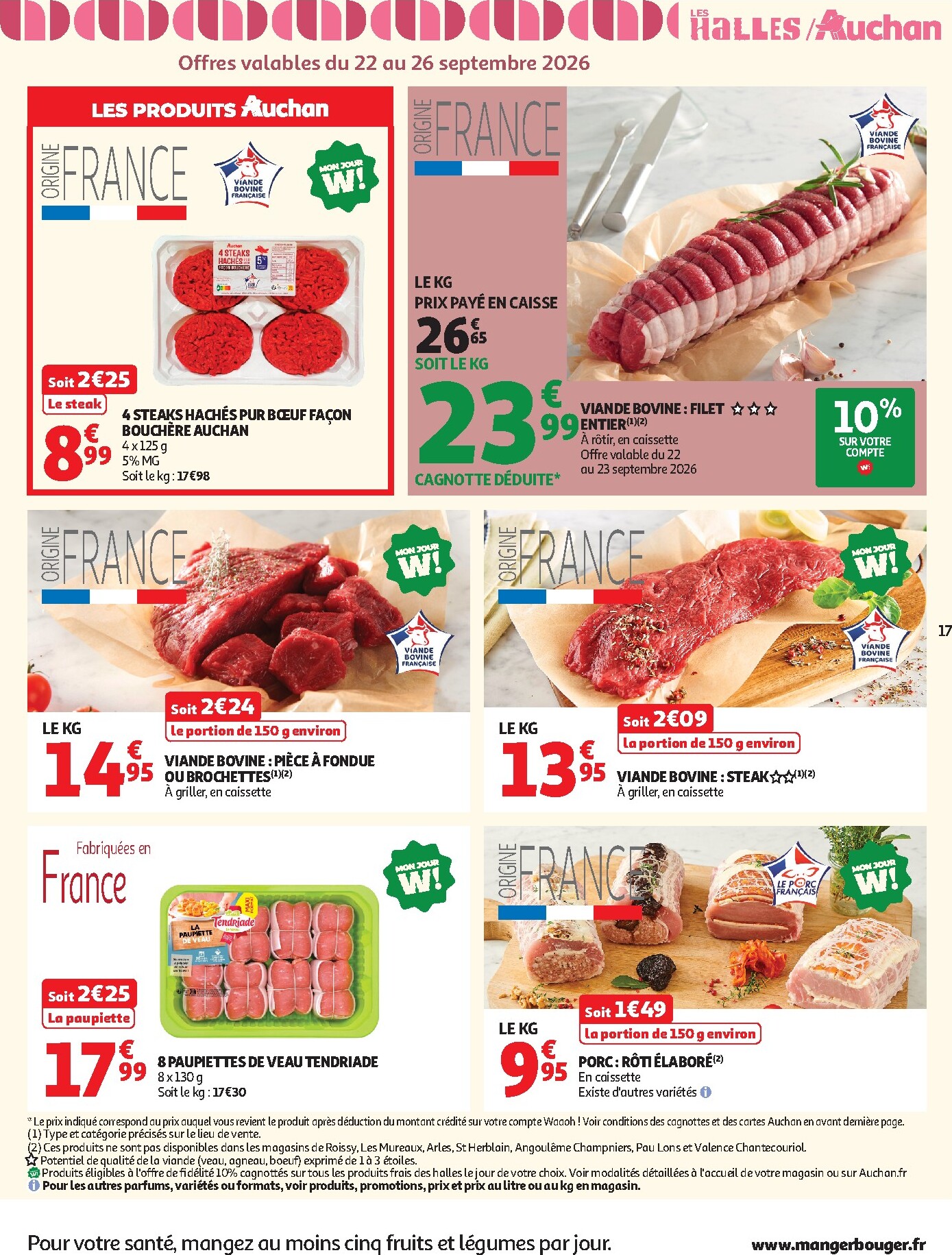 auchan - Flyer Auchan pour la semaine prochaine du du mardi 22/09/2026 au du dimanche 04/10/2026 - page: 17