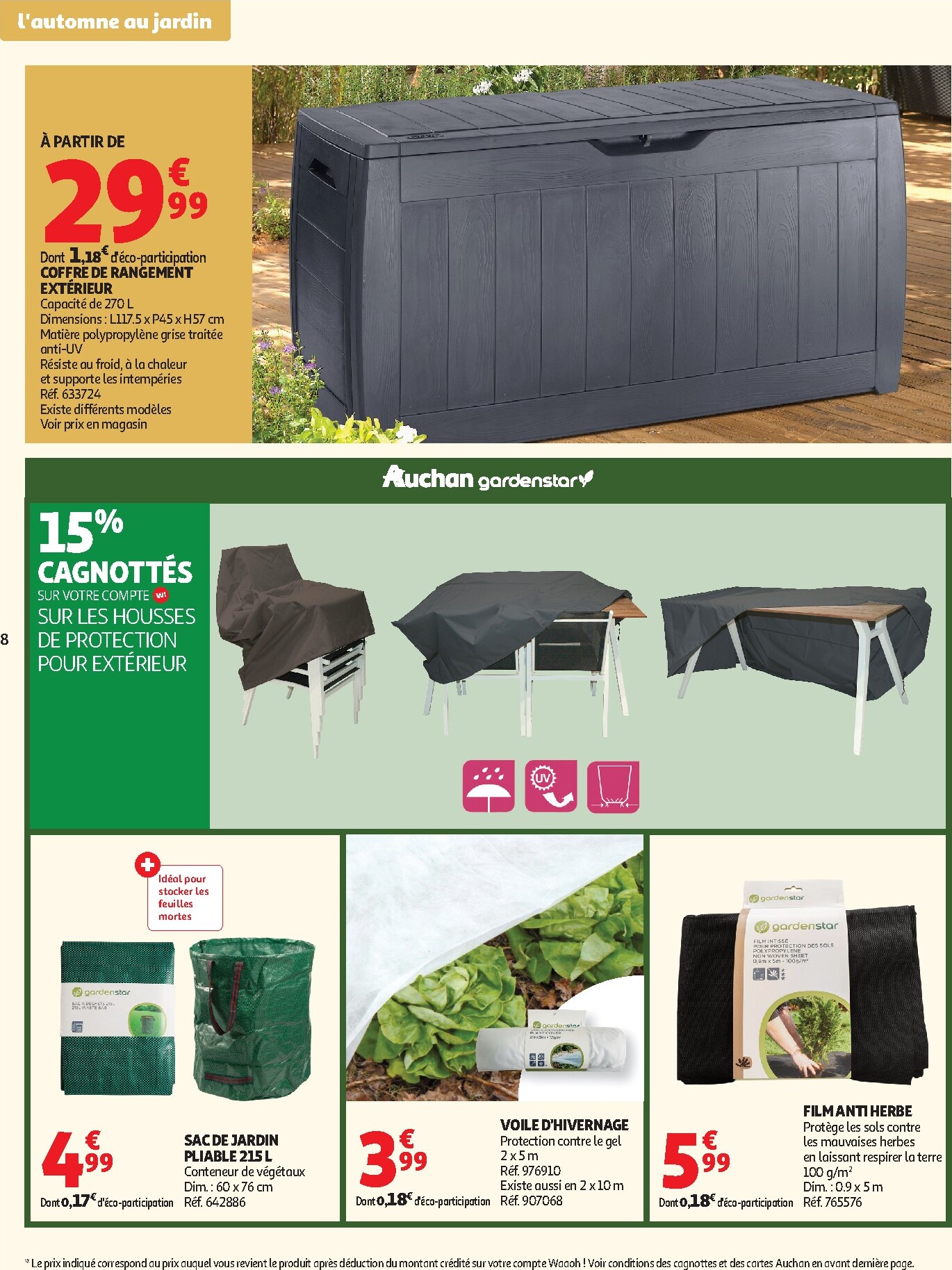 auchan - Flyer Auchan - Jardinage automne pour la semaine prochaine du du mardi 22/09/2026 au du dimanche 11/10/2026 - page: 8