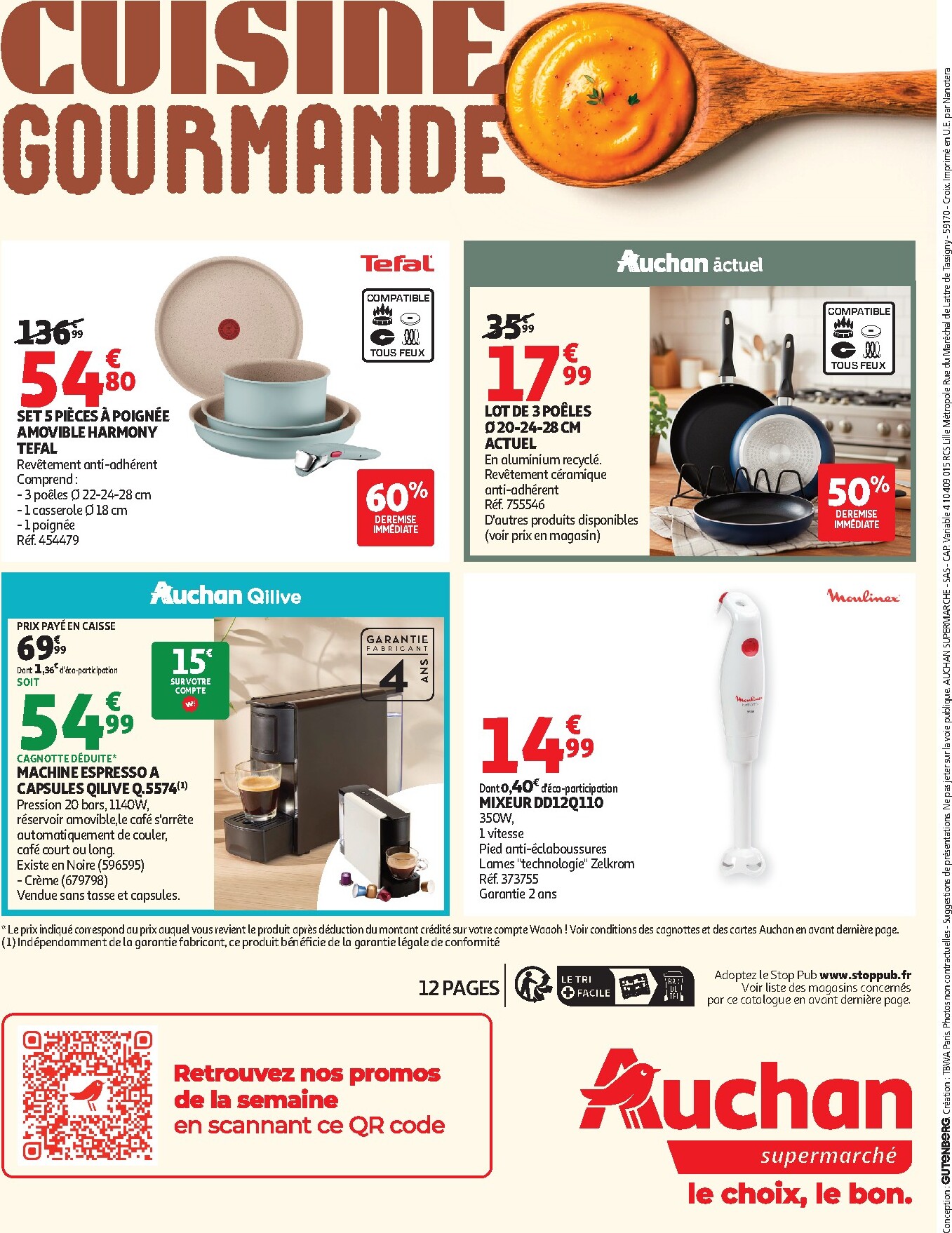 auchan - Flyer Auchan - Cuisine gourmande supers pour la semaine prochaine du du mardi 22/09/2026 au du samedi 03/10/2026 - page: 12