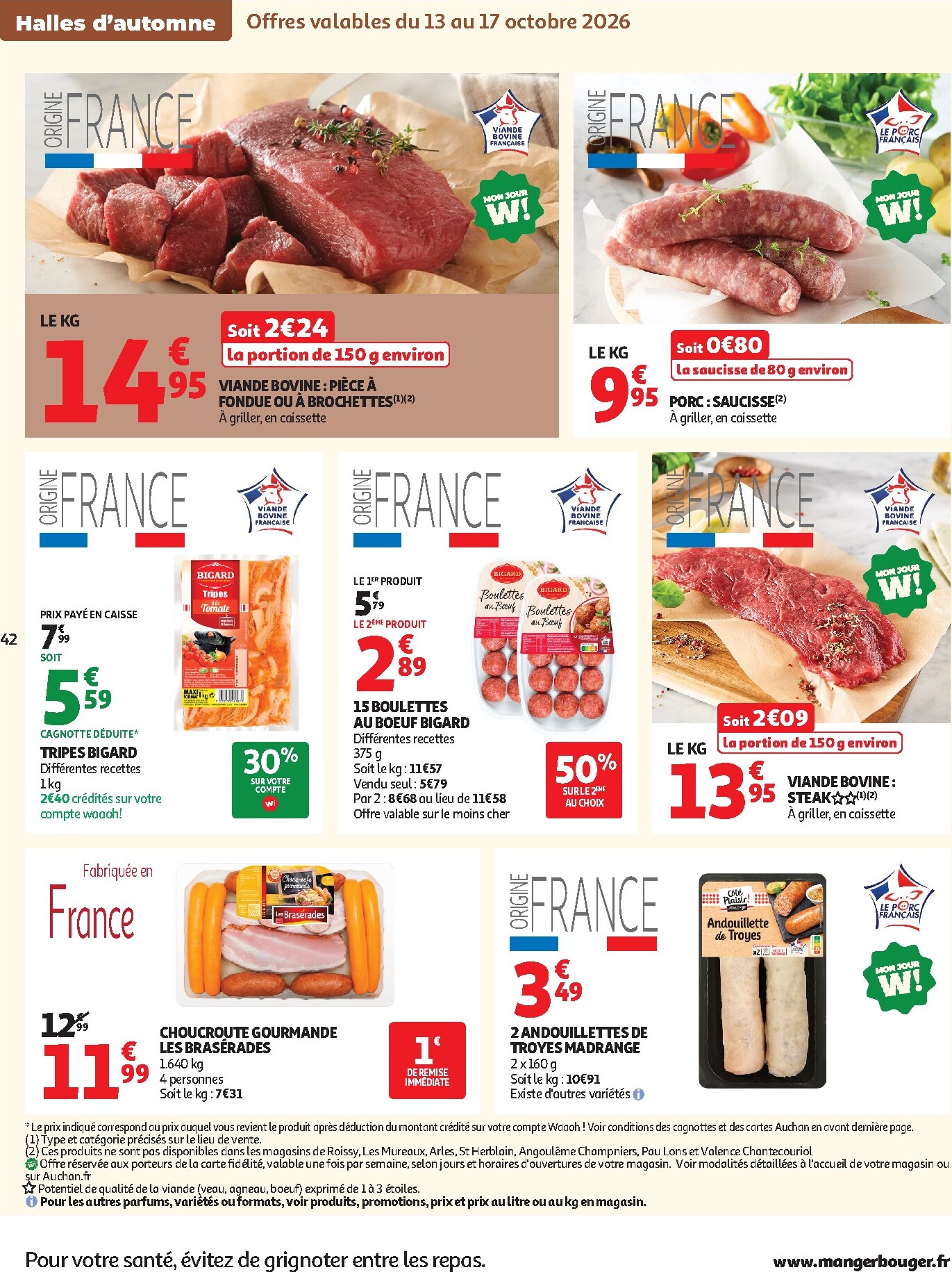 auchan - Flyer Auchan pour la semaine prochaine du du mardi 13/10/2026 au du dimanche 25/10/2026 - page: 42
