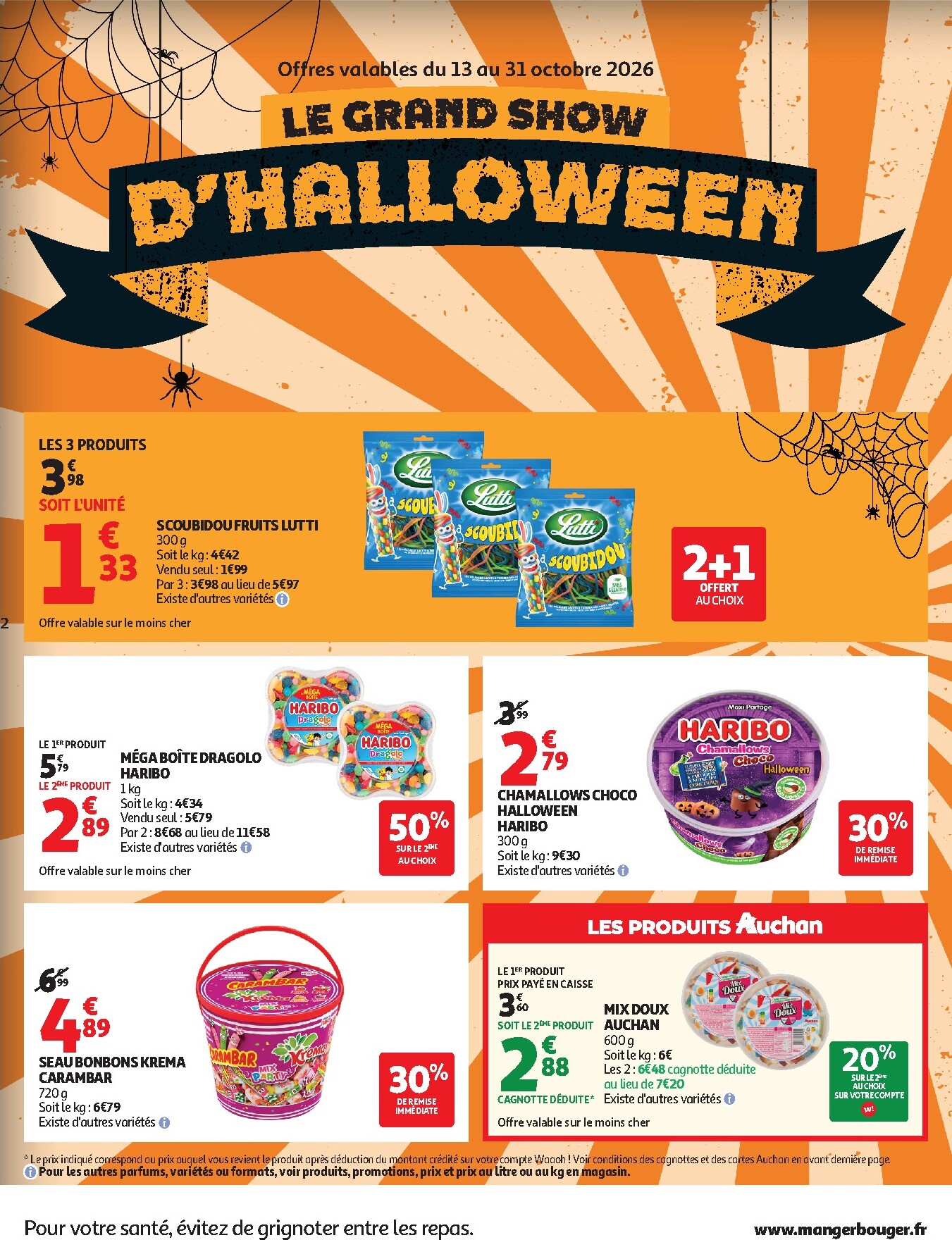 auchan - Flyer Auchan - Halloween supers - Supermarché pour la semaine prochaine du du mardi 13/10/2026 au du samedi 24/10/2026 - page: 2