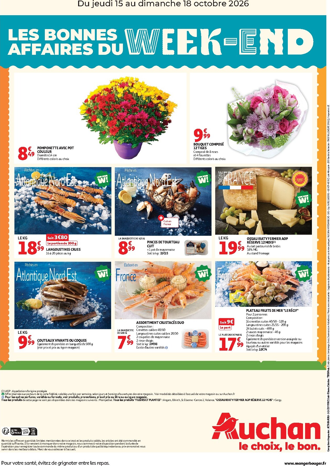 auchan - Current Auchan - Bons plans du week end - Hypermarché leaflet valid from de jeudi 15/10/2026 to du dimanche 18/10/2026 - page: 2