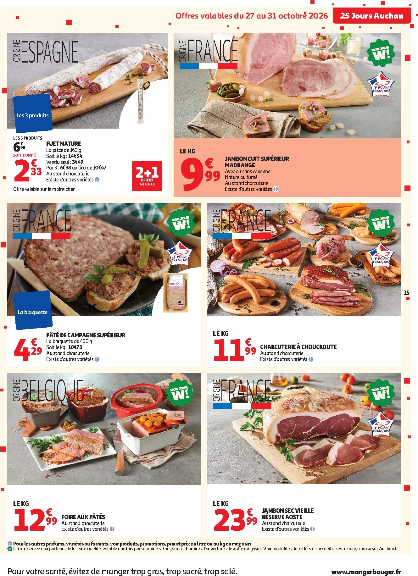 auchan - Flyer Auchan - 25 jours pour la semaine prochaine du du mardi 27/10/2026 au du dimanche 01/11/2026 - page: 15