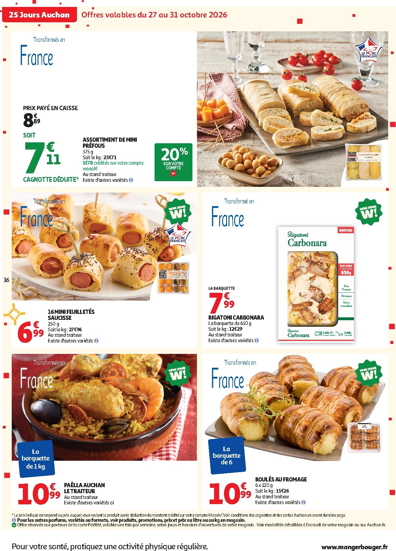 auchan - Flyer Auchan - 25 jours pour la semaine prochaine du du mardi 27/10/2026 au du dimanche 01/11/2026 - page: 16