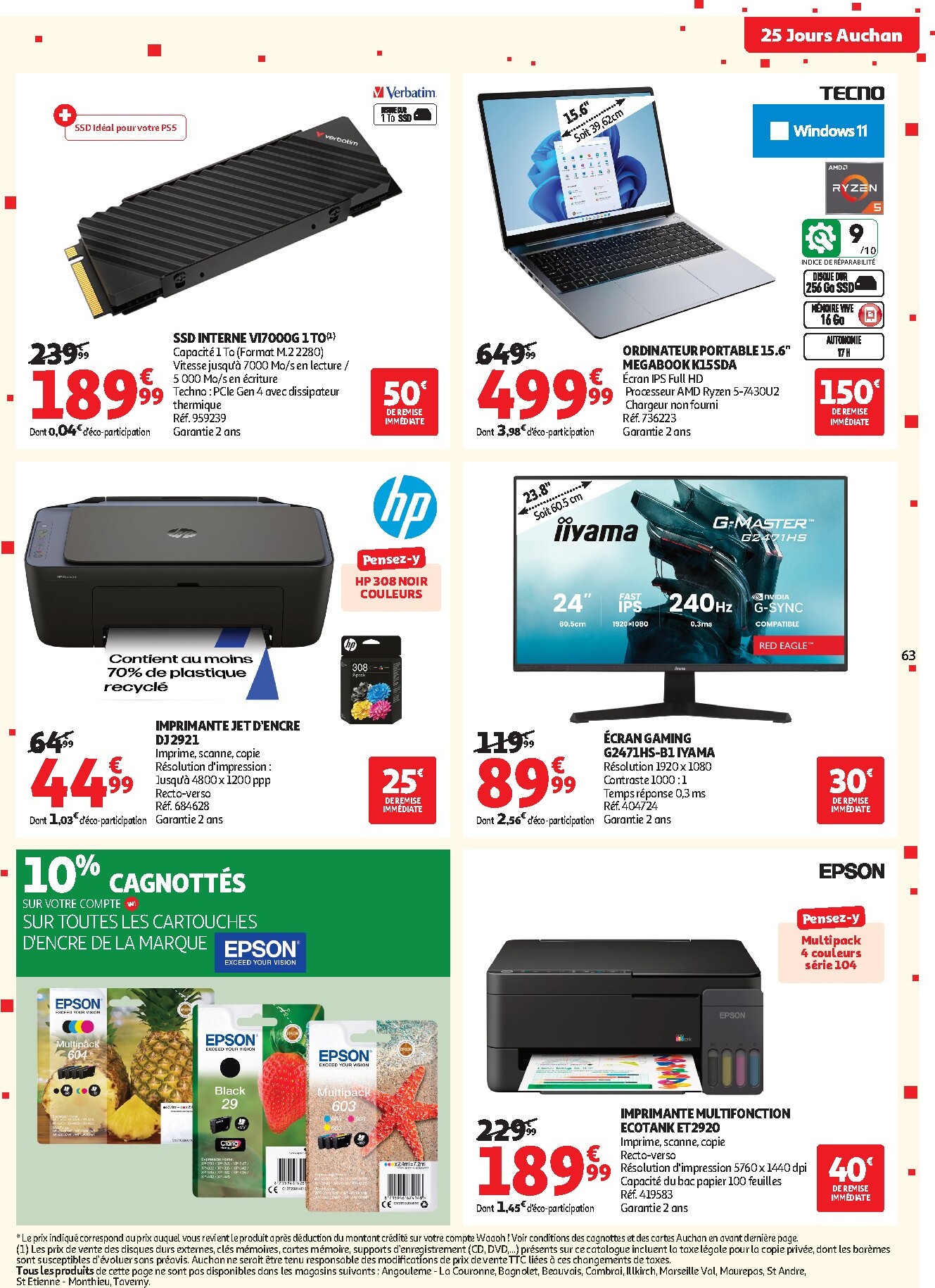 auchan - Flyer Auchan - 25 jours pour la semaine prochaine du du mardi 27/10/2026 au du dimanche 01/11/2026 - page: 63