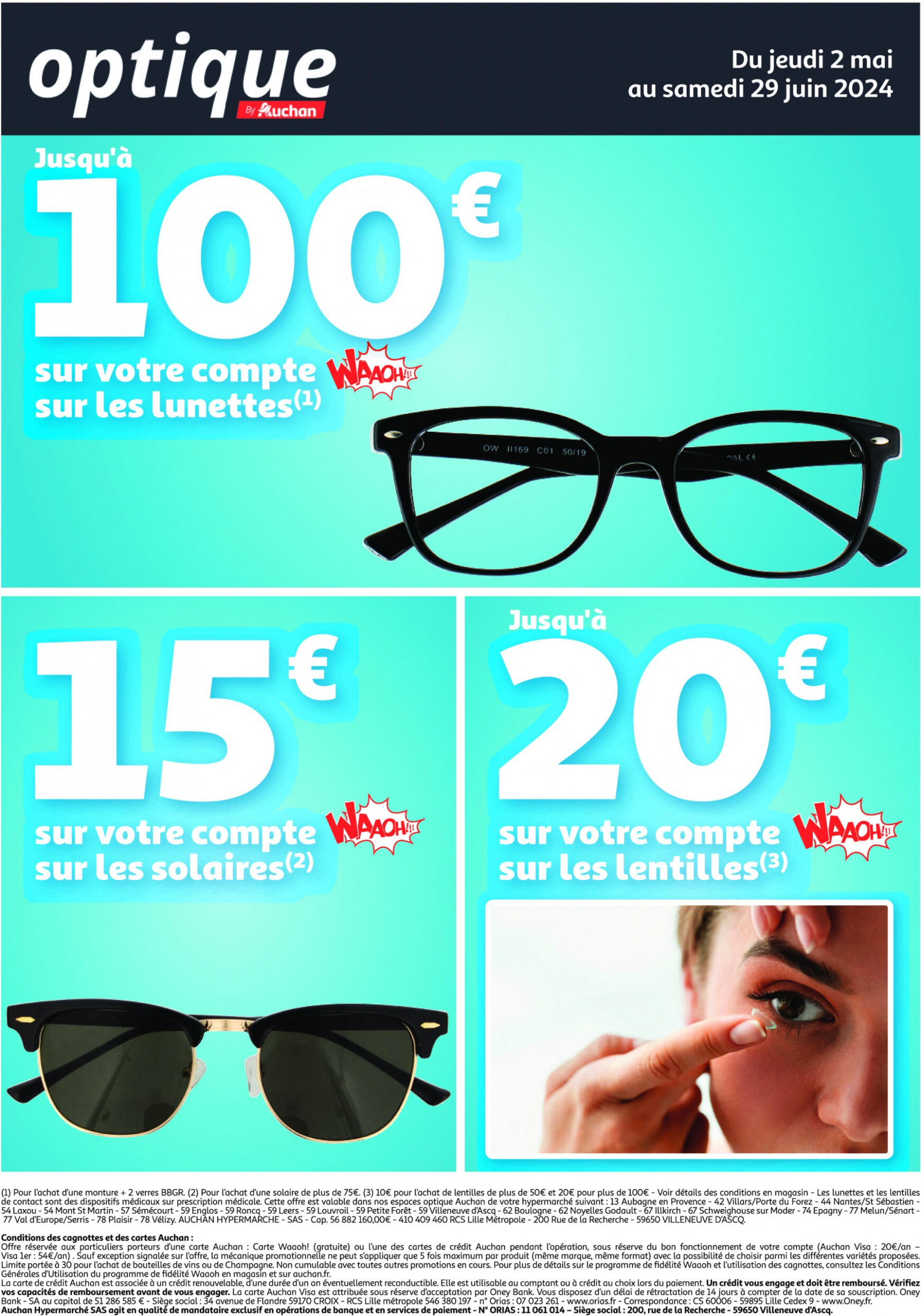 auchan - Prospectus Auchan - Optique actuel 02.05. - 29.06. - page: 1
