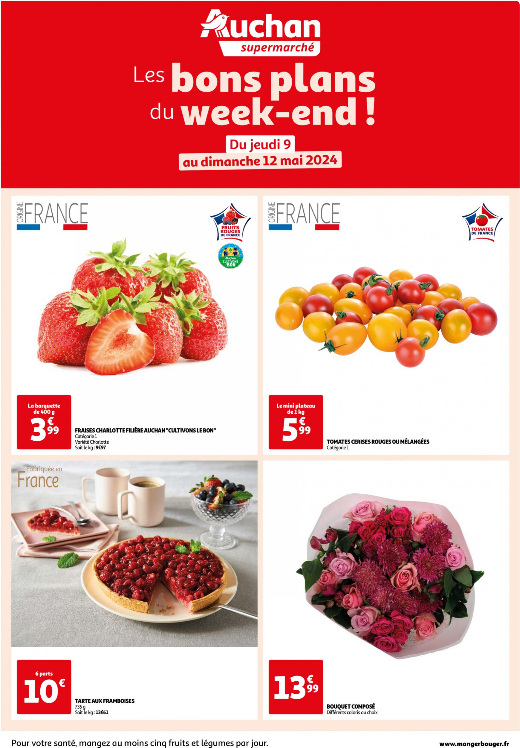 auchan - Prospectus Auchan Supermarché - Les bons plans du week-end dans votre super ! actuel 09.05. - 12.05. - page: 1