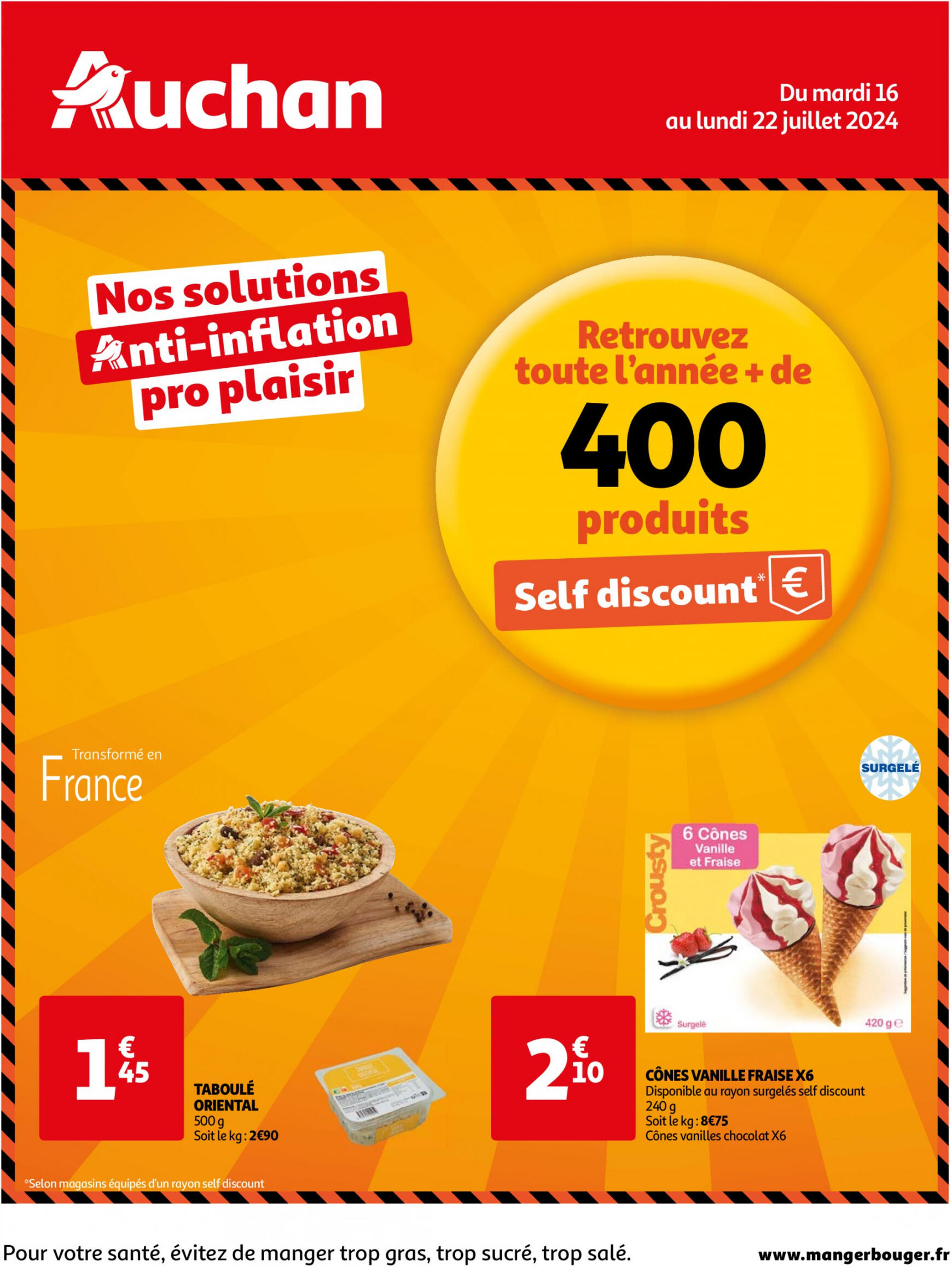 auchan - Prospectus Auchan - Nos solutions anti-inflation pro plaisir actuel 16.07. - 22.07.