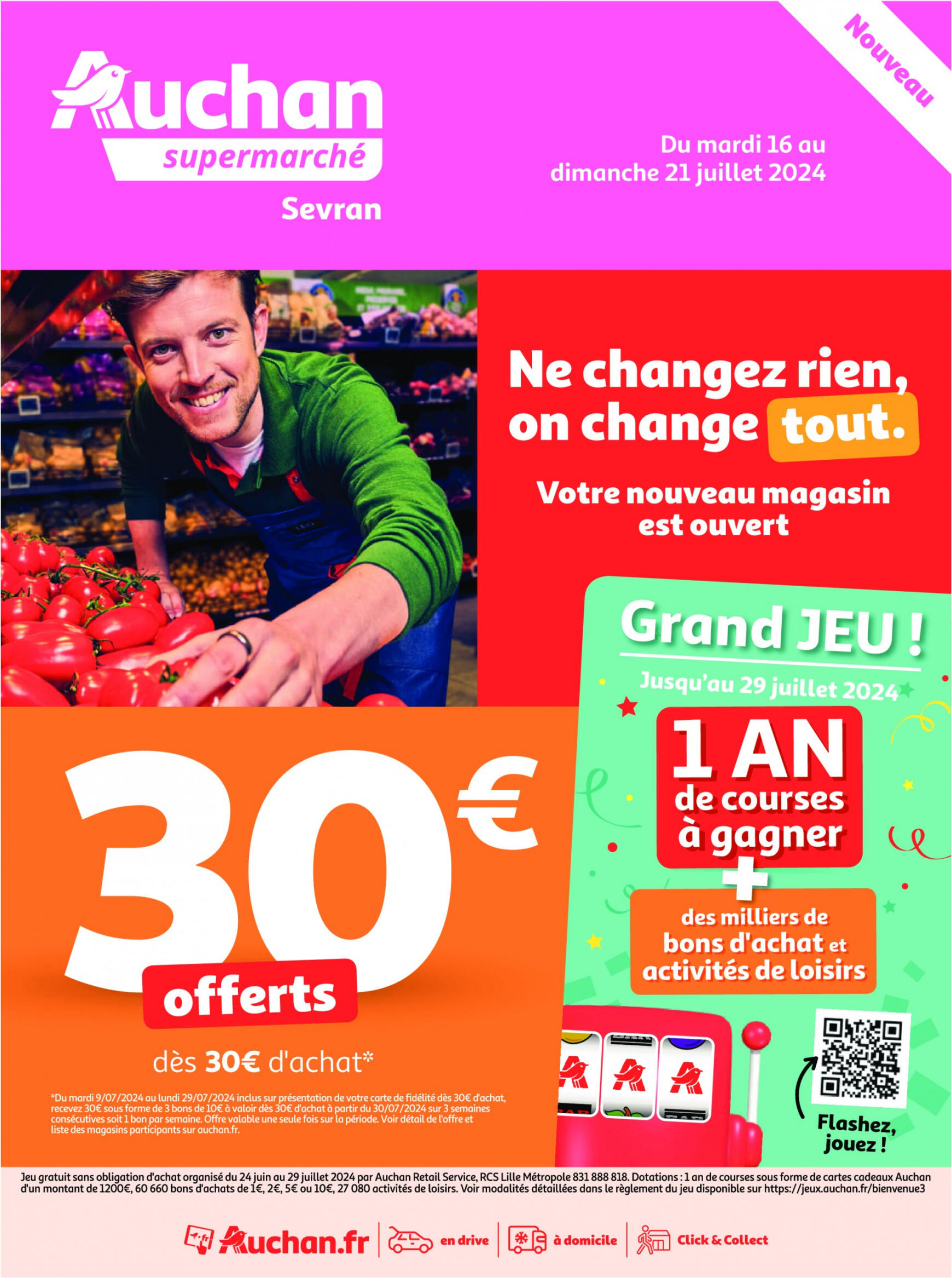 auchan - Prospectus Auchan Supermarché - Nouveau magasin Sevran actuel 16.07. - 21.07.